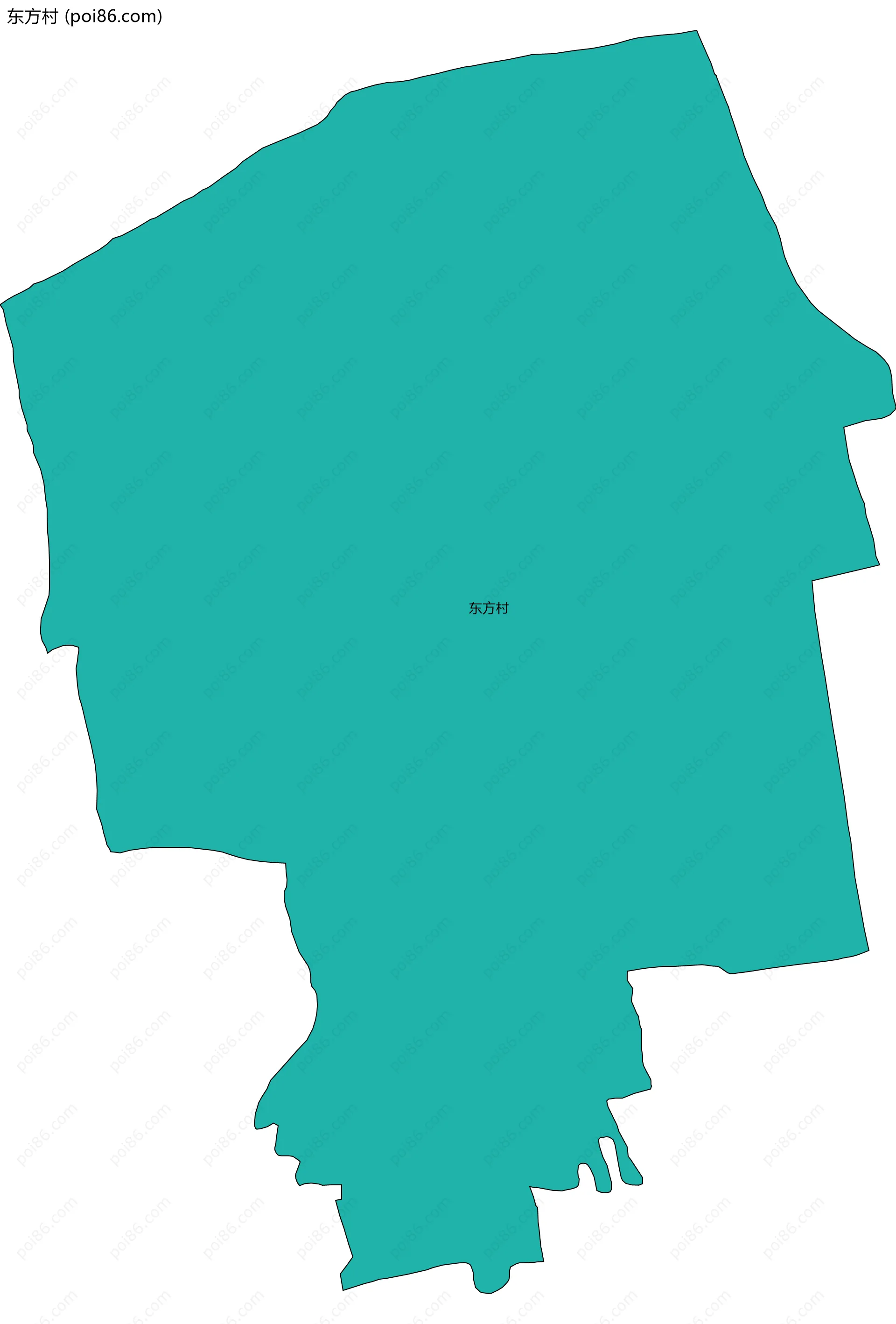 东方村边界地图