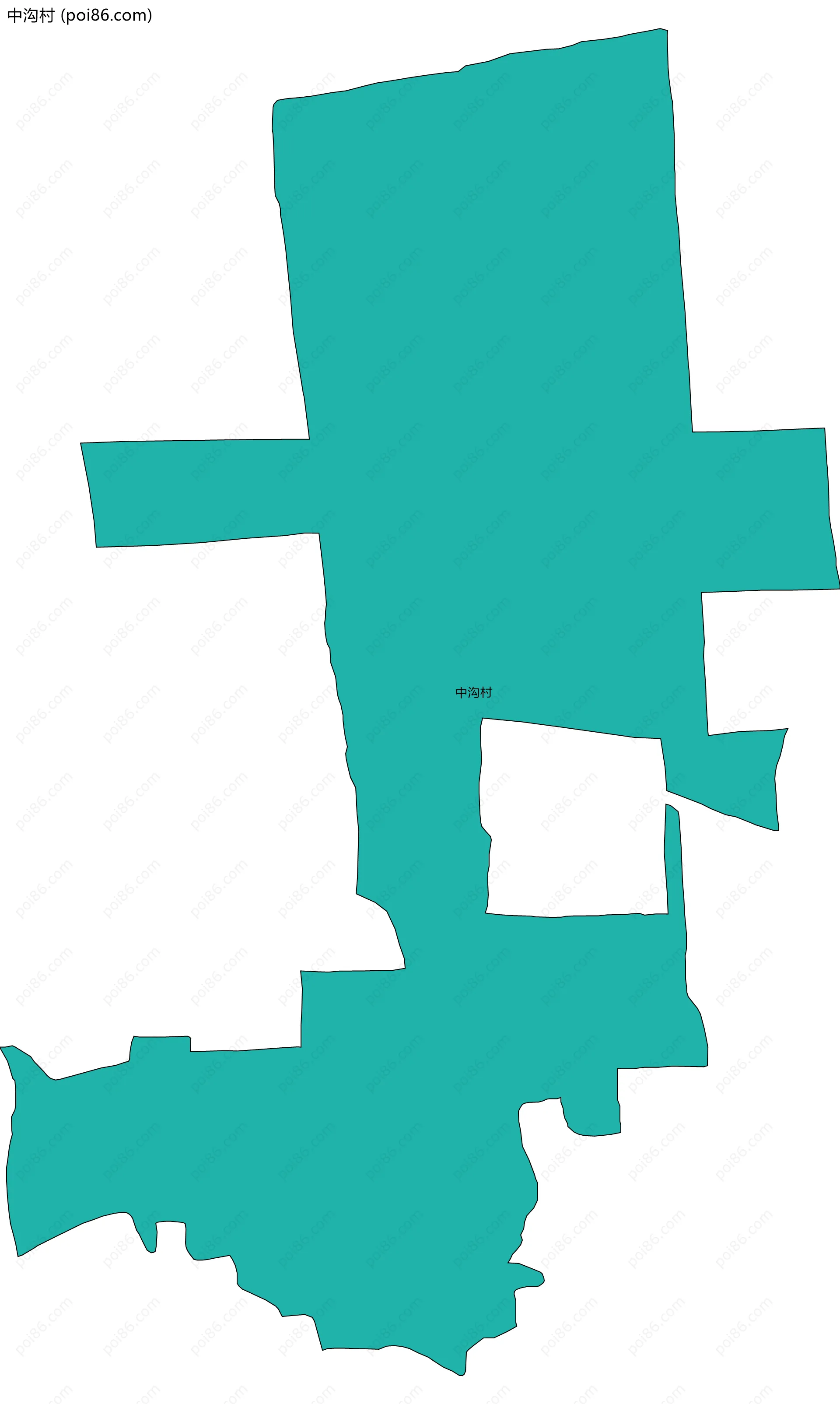 中沟村边界地图