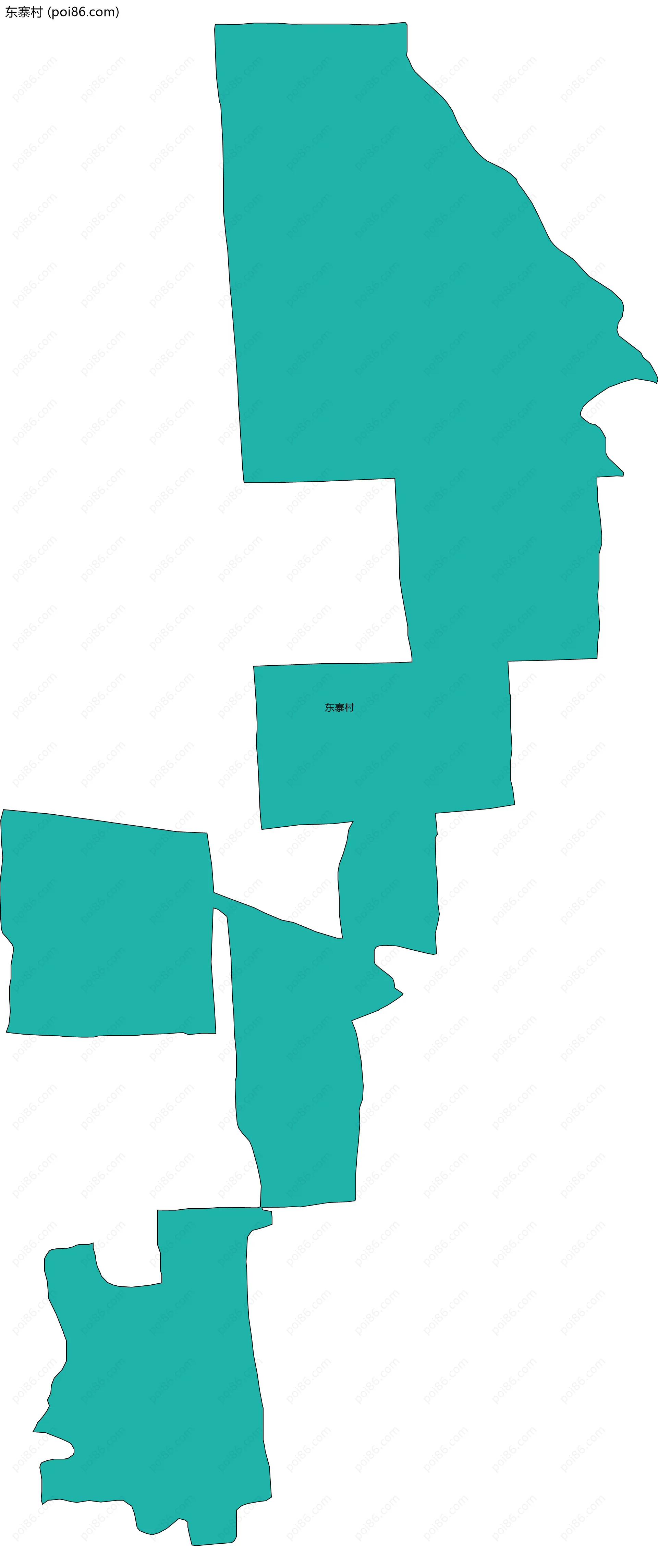 东寨村边界地图