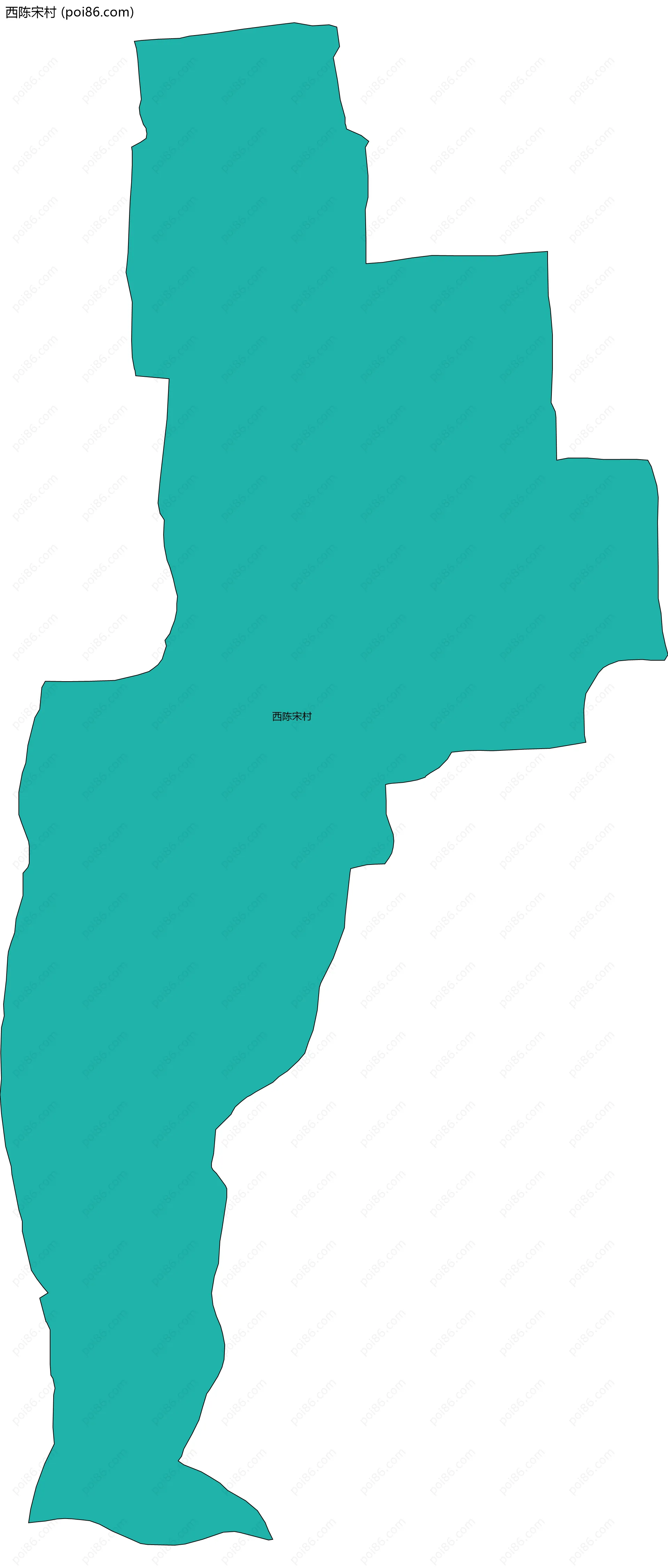 西陈宋村边界地图