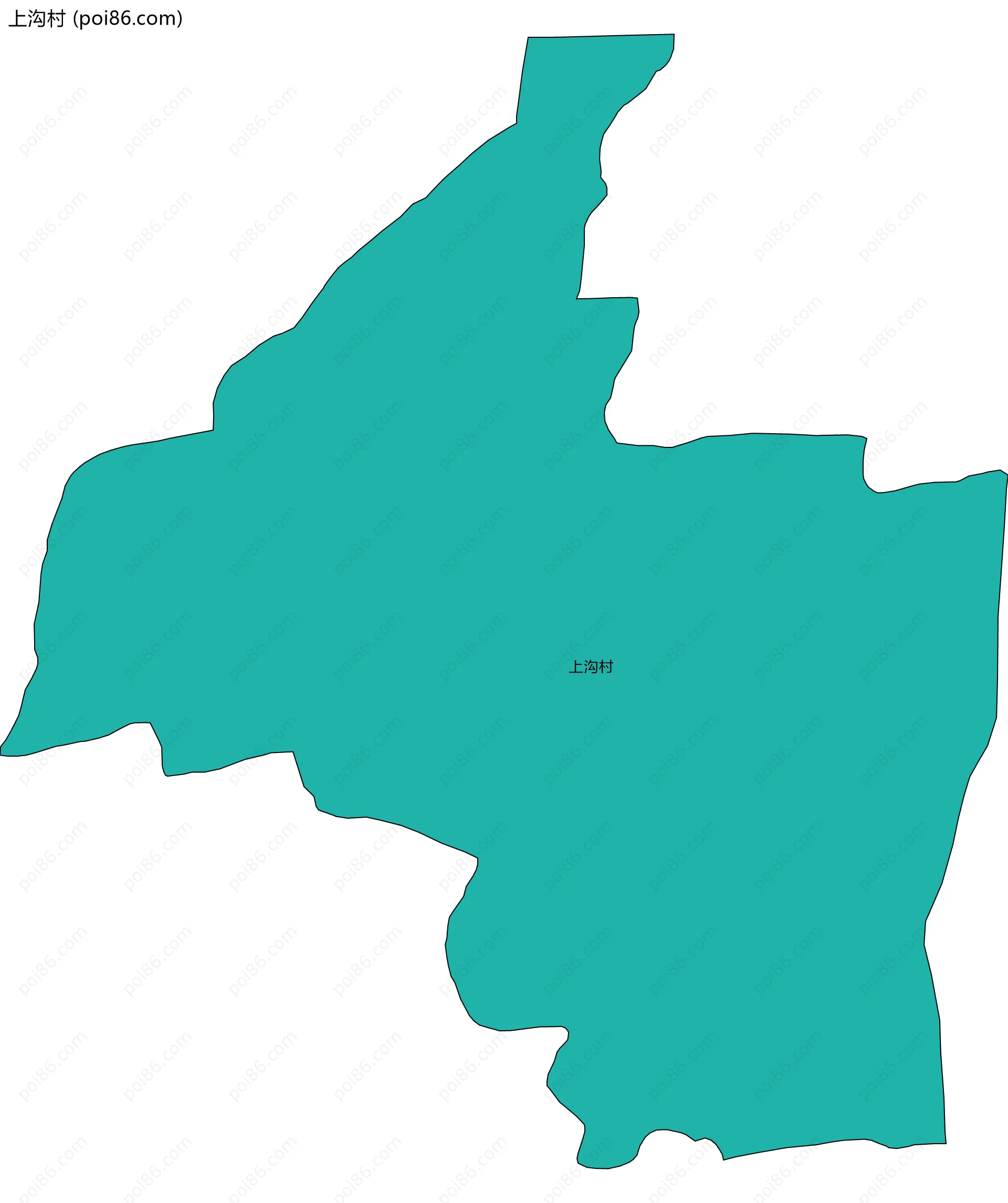 上沟村边界地图