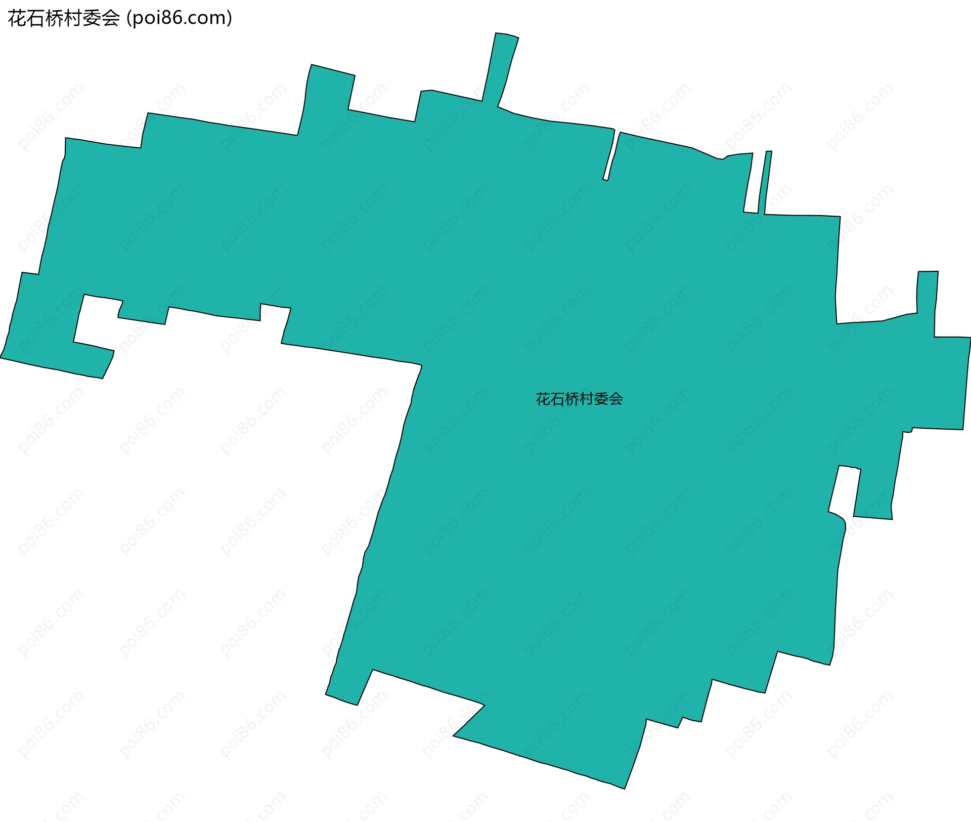 花石桥村委会边界地图