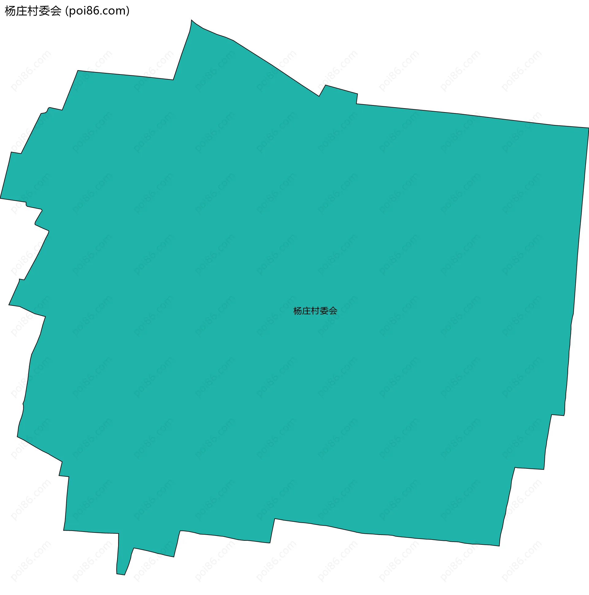 杨庄村委会边界地图