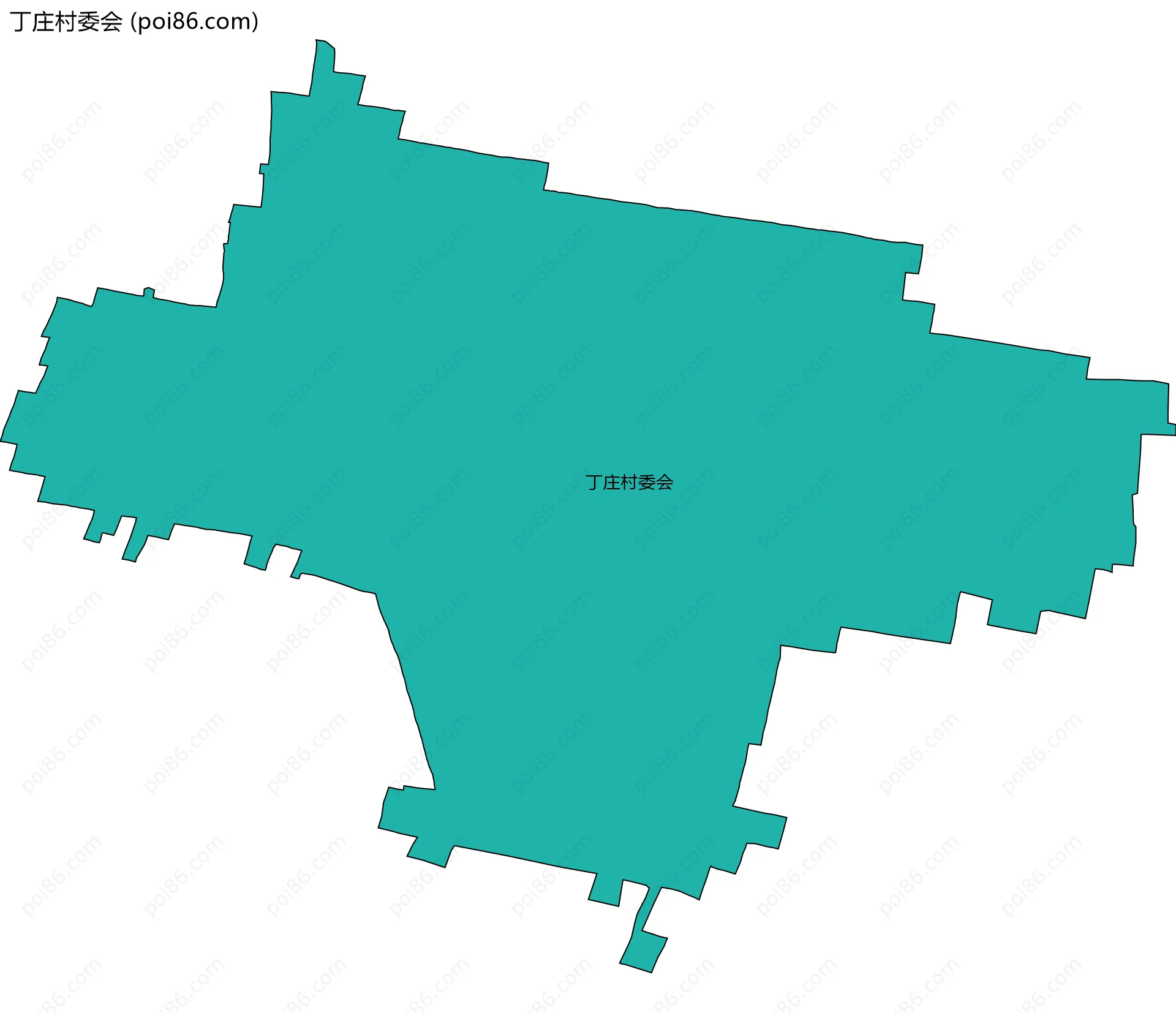 丁庄村委会边界地图