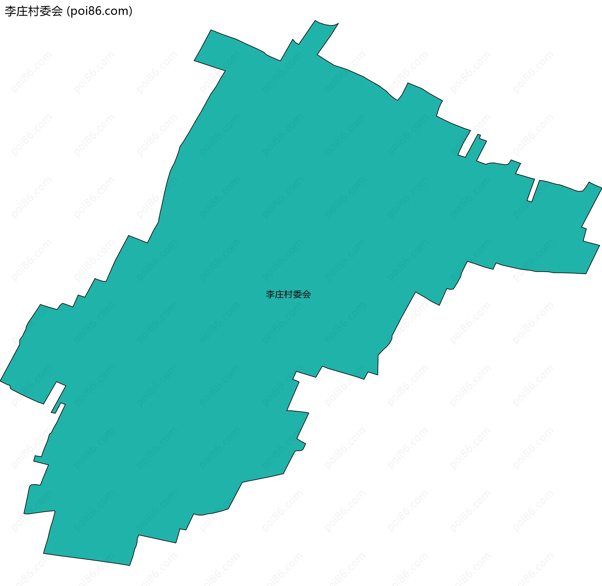 李庄村委会边界地图
