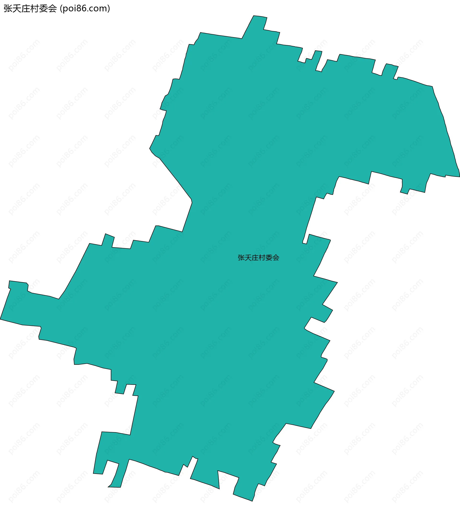 张夭庄村委会边界地图