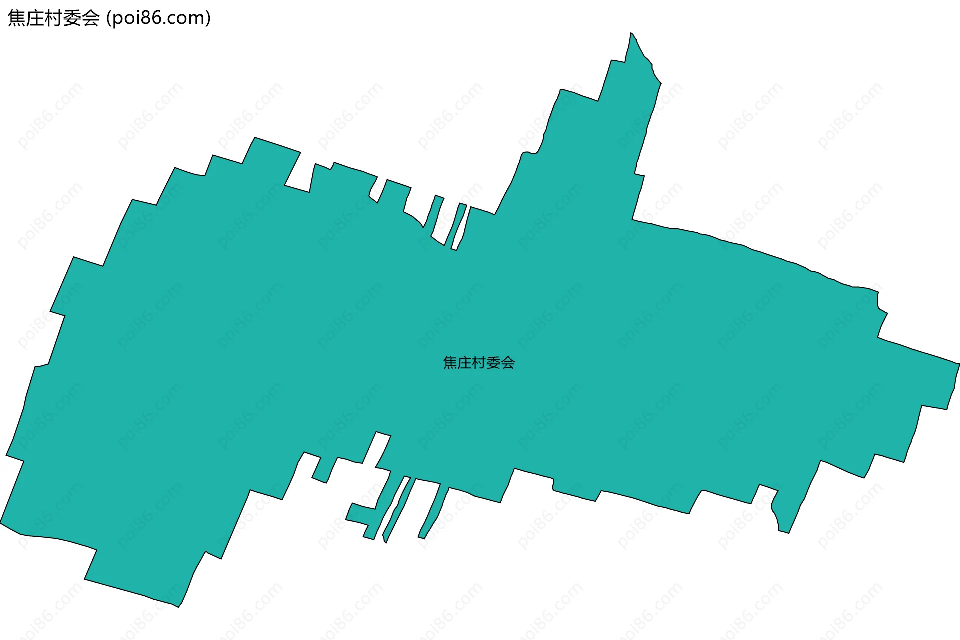 焦庄村委会边界地图