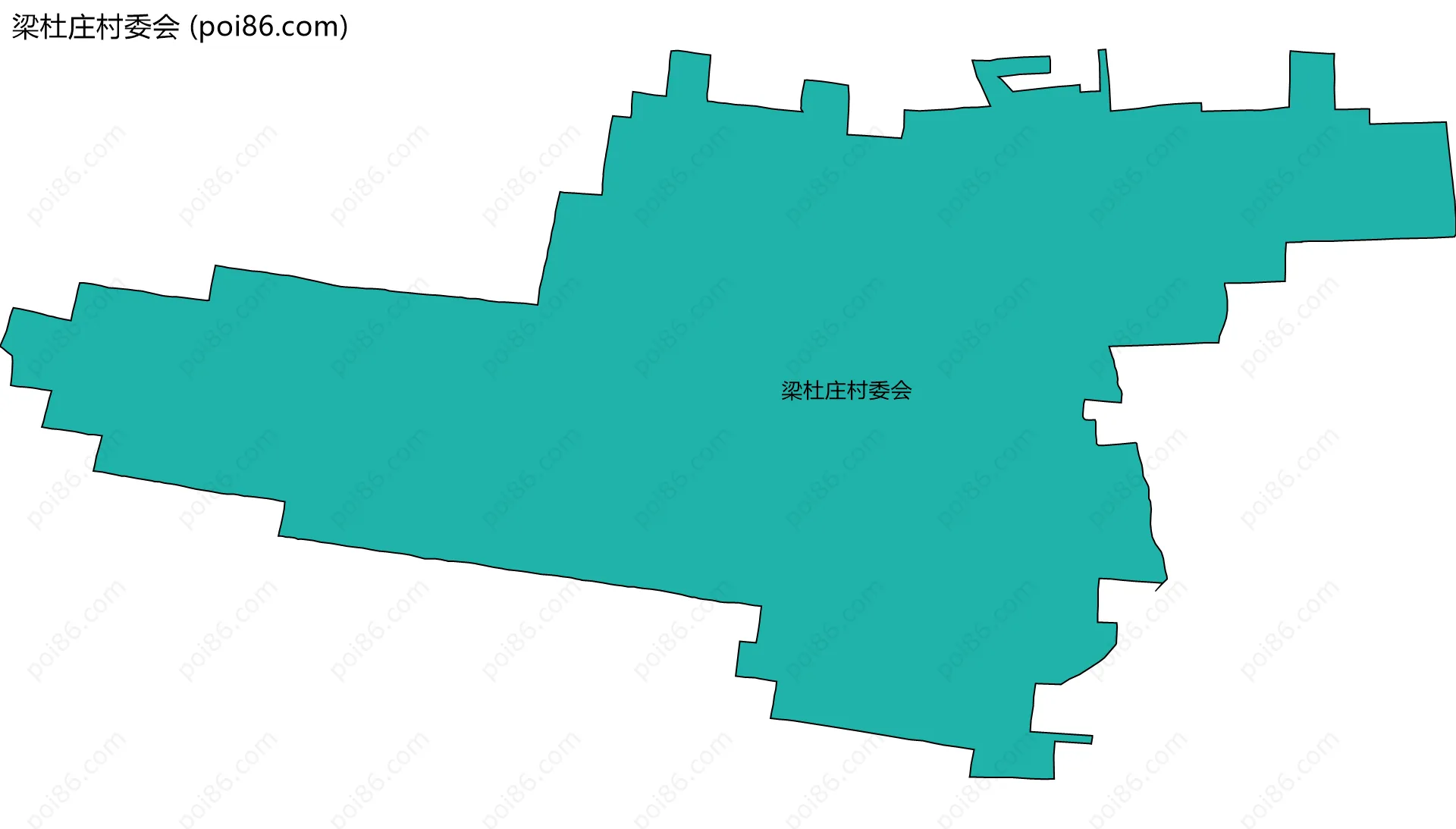 梁杜庄村委会边界地图