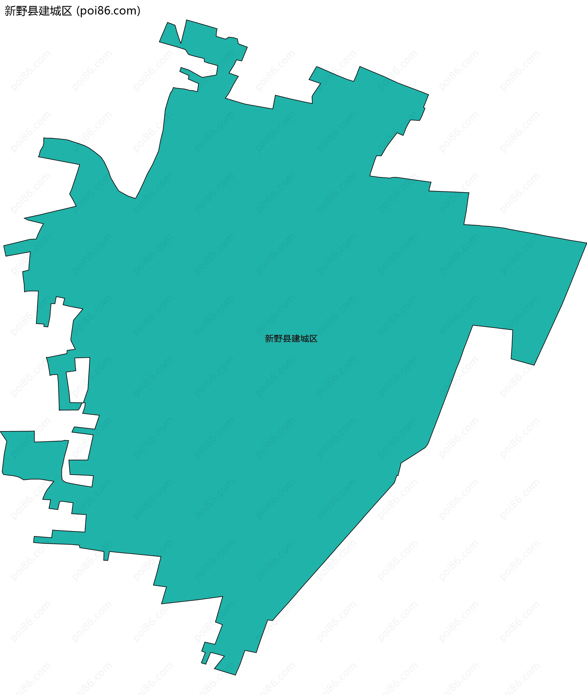 新野县建城区边界地图