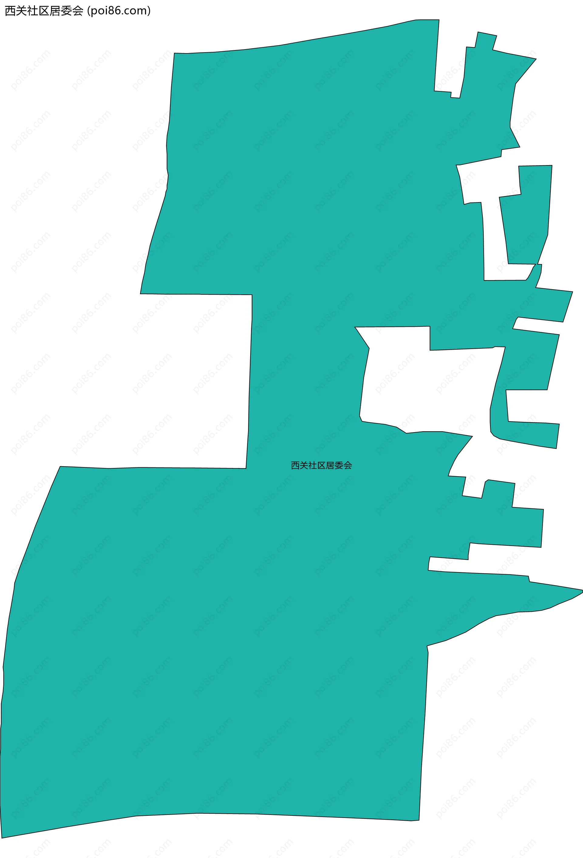 西关社区居委会边界地图