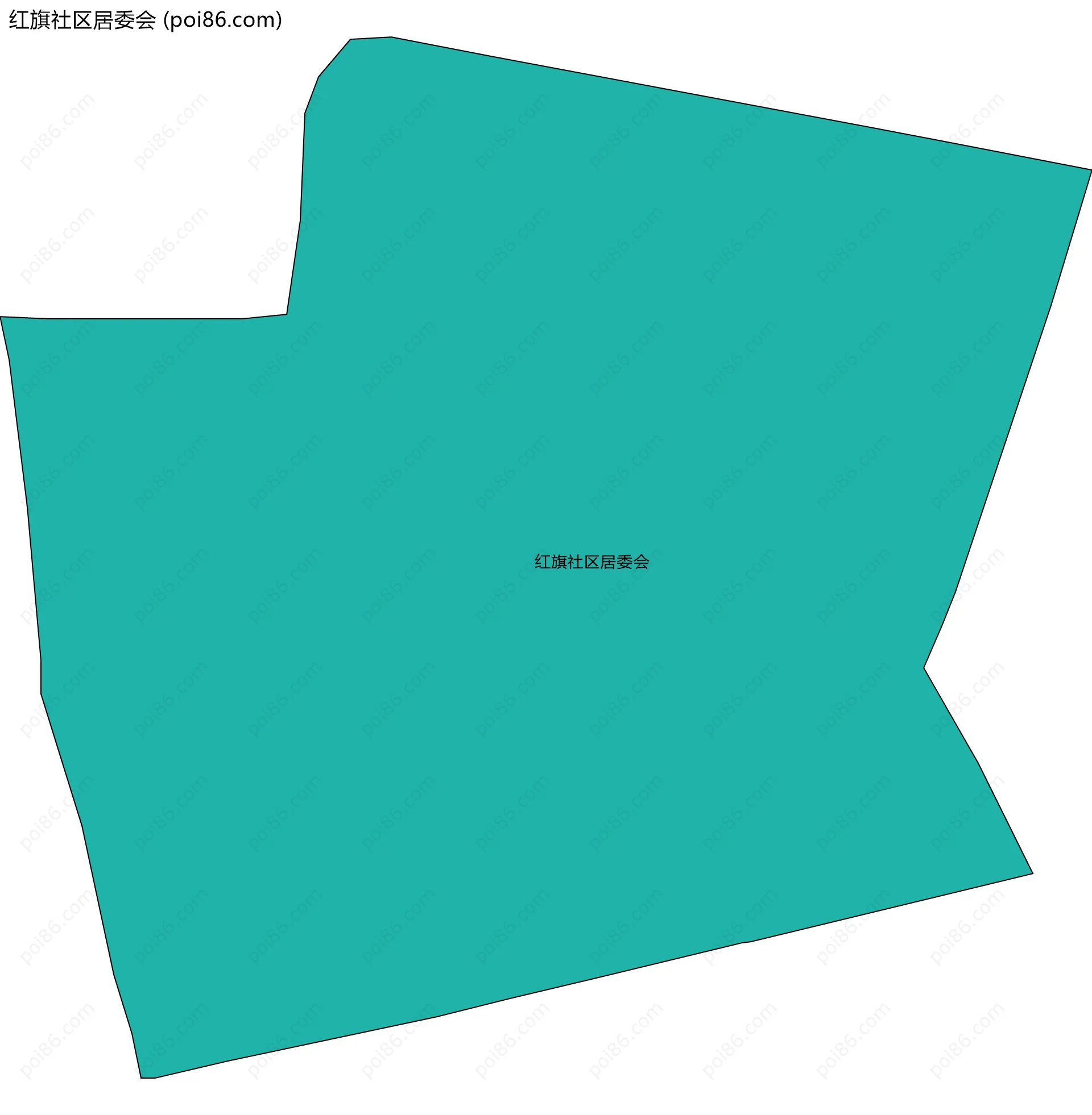 红旗社区居委会边界地图