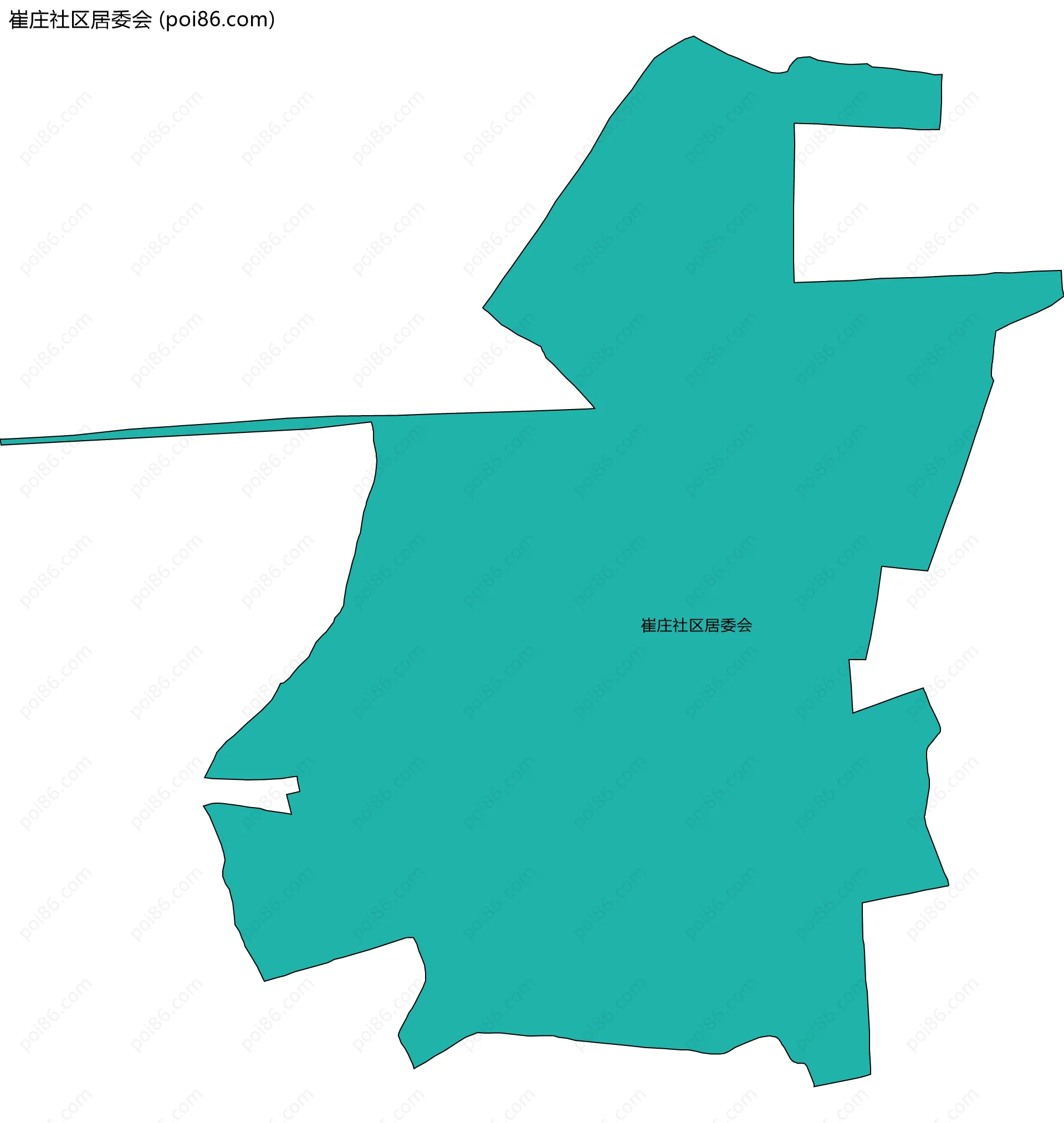 崔庄社区居委会边界地图
