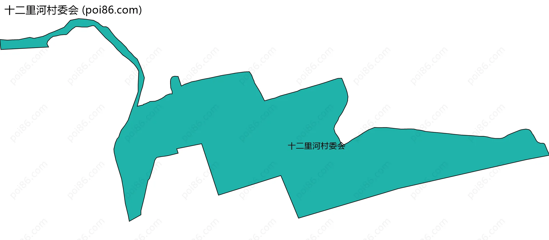 十二里河村委会边界地图