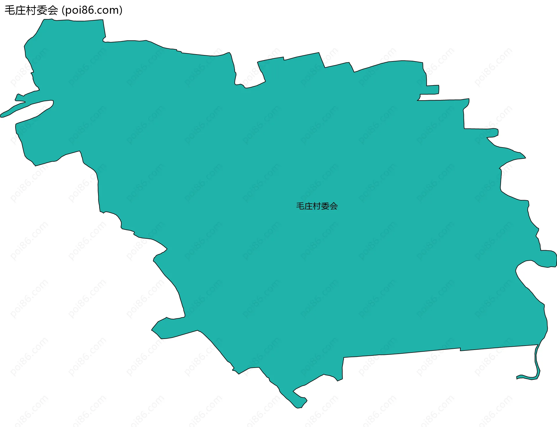 毛庄村委会边界地图