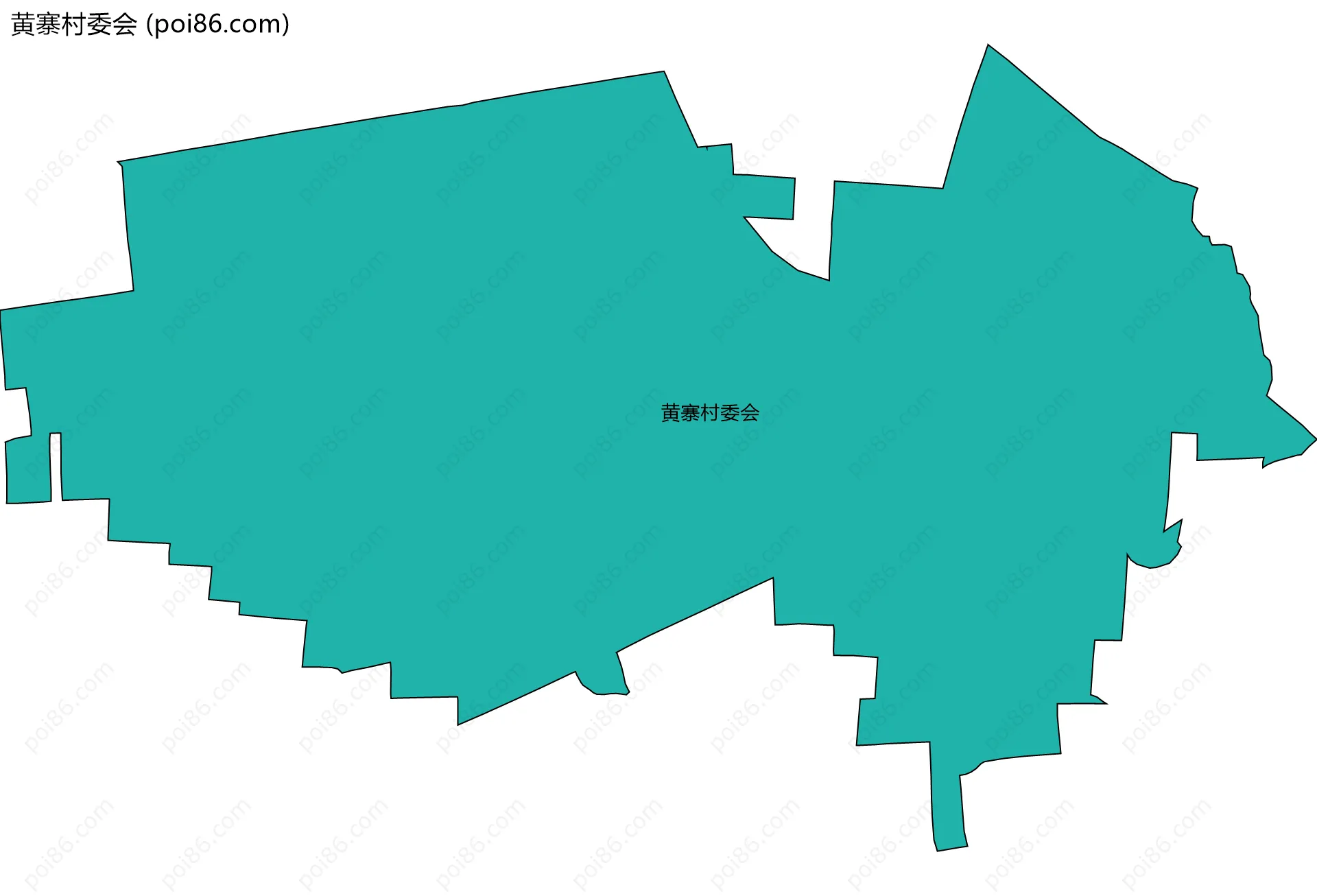 黄寨村委会边界地图