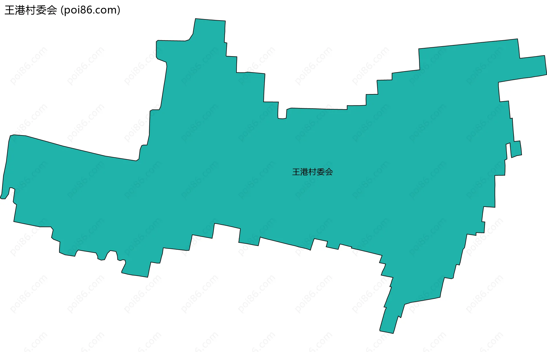 王港村委会边界地图