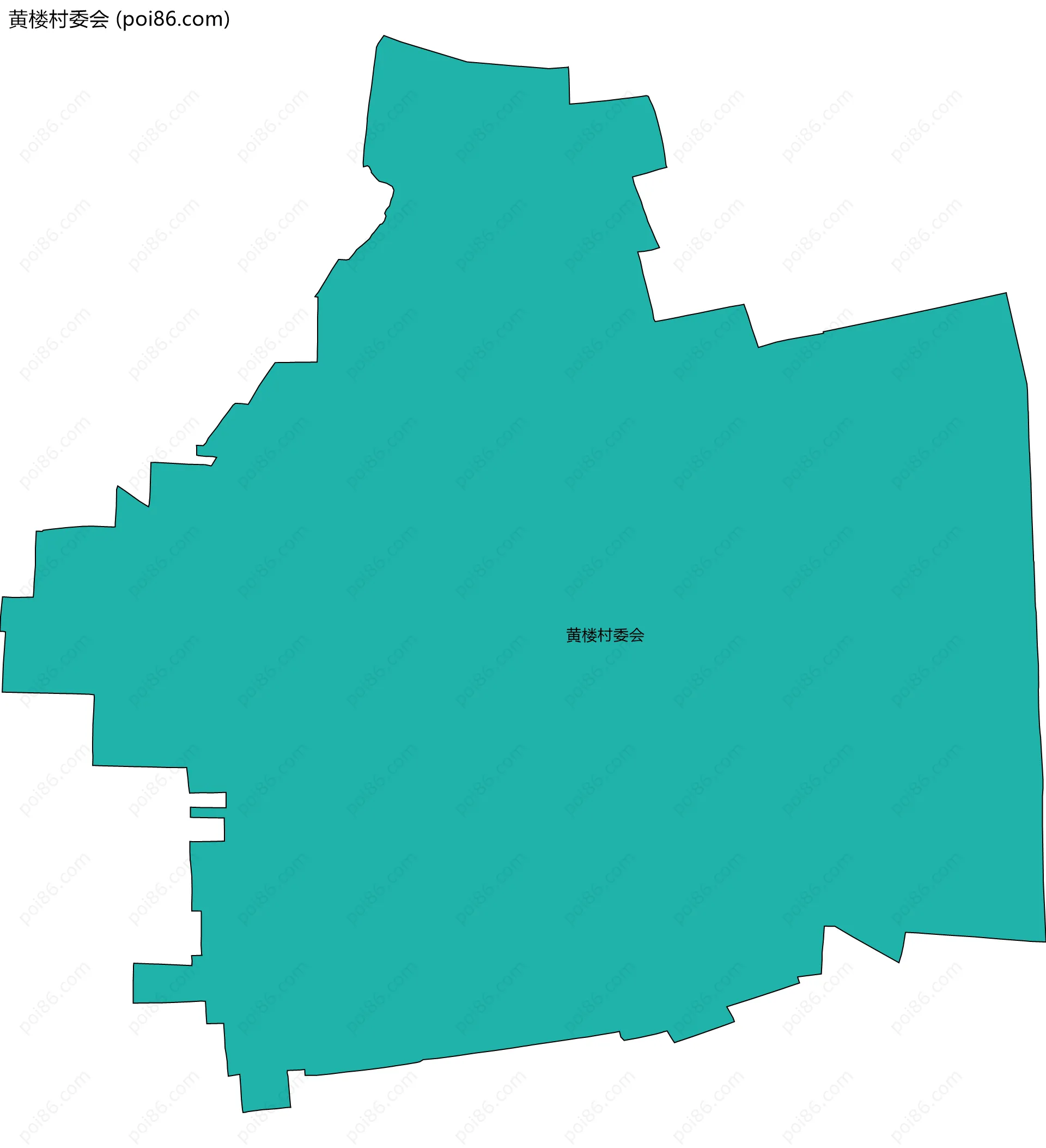 黄楼村委会边界地图