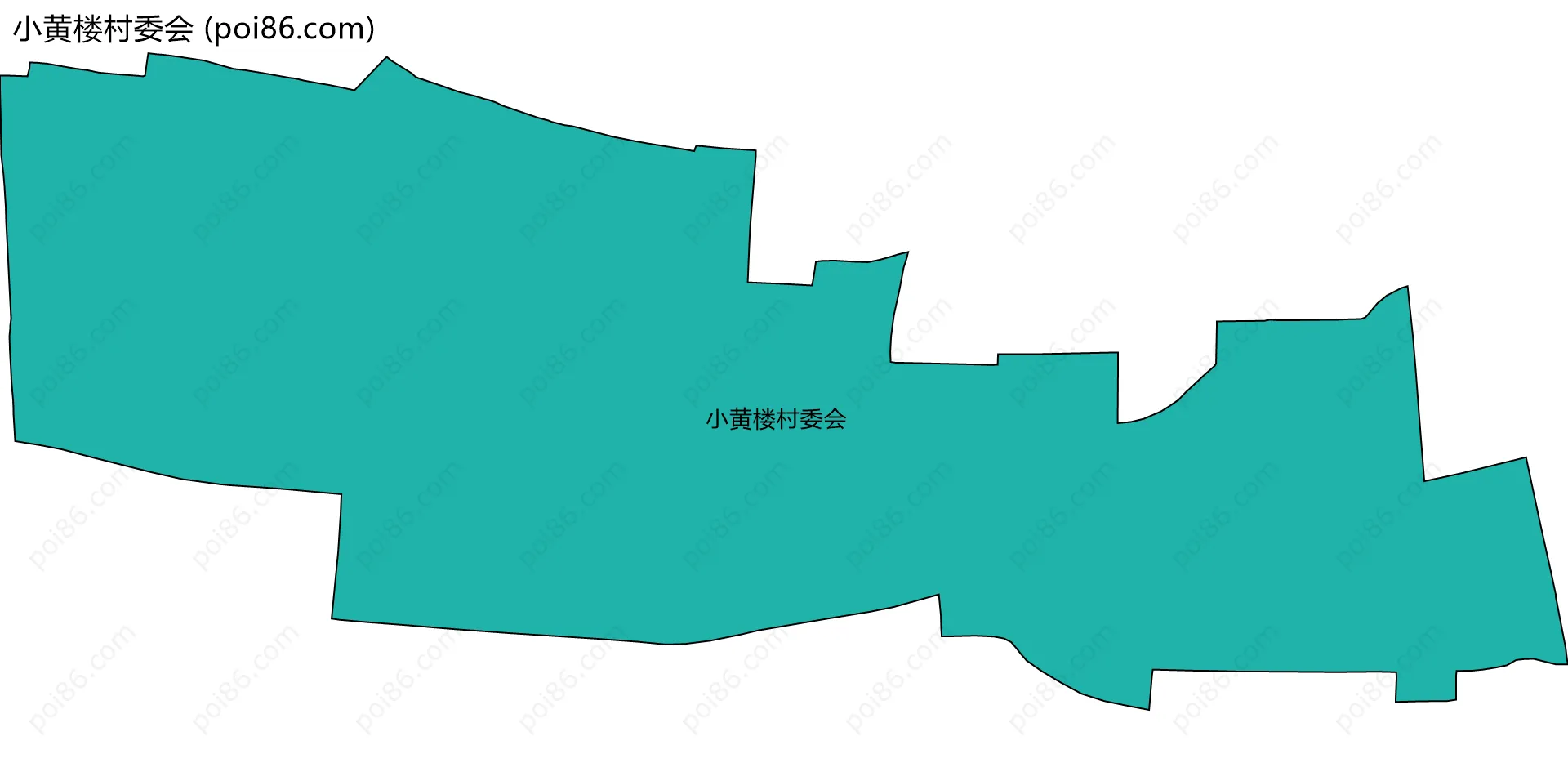 小黄楼村委会边界地图