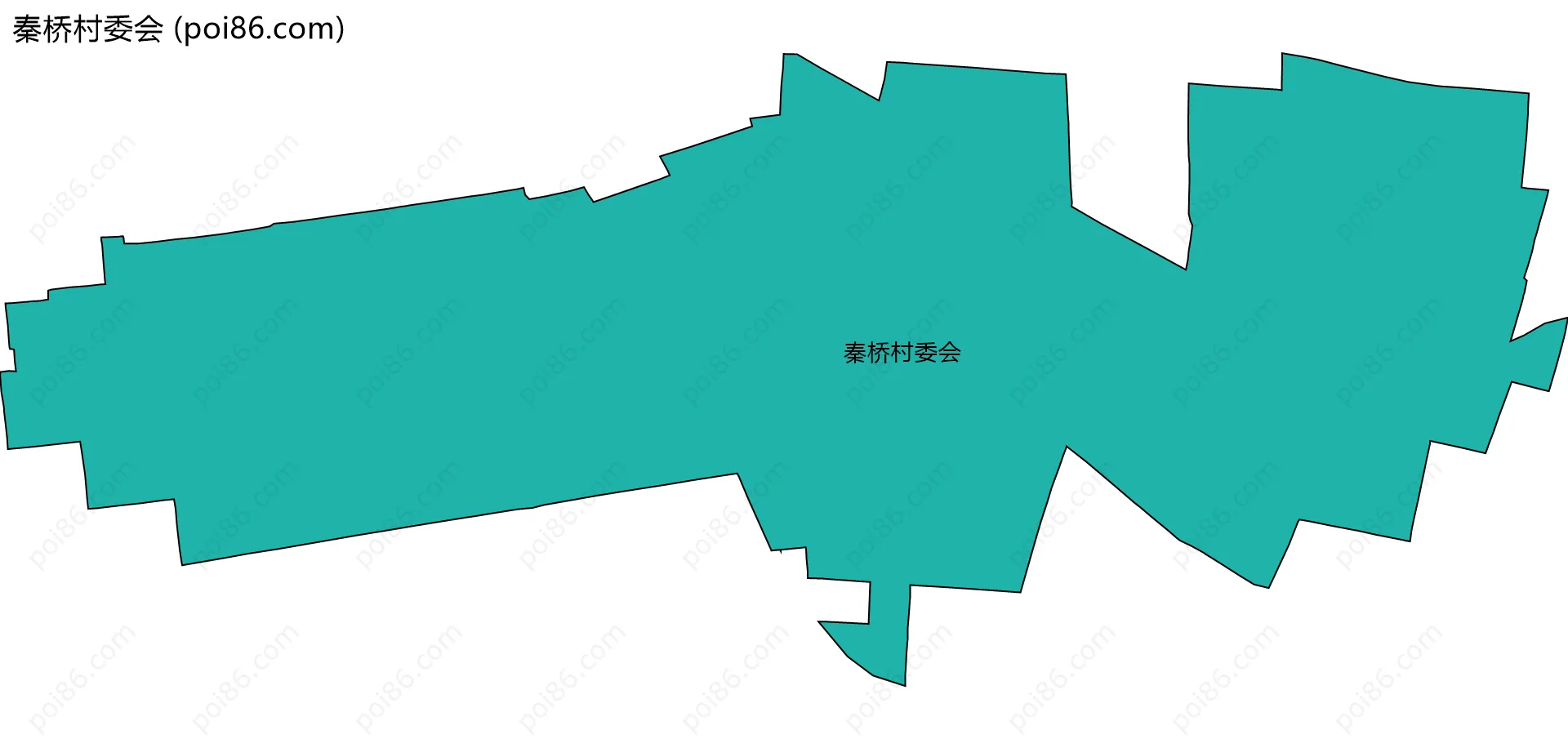 秦桥村委会边界地图