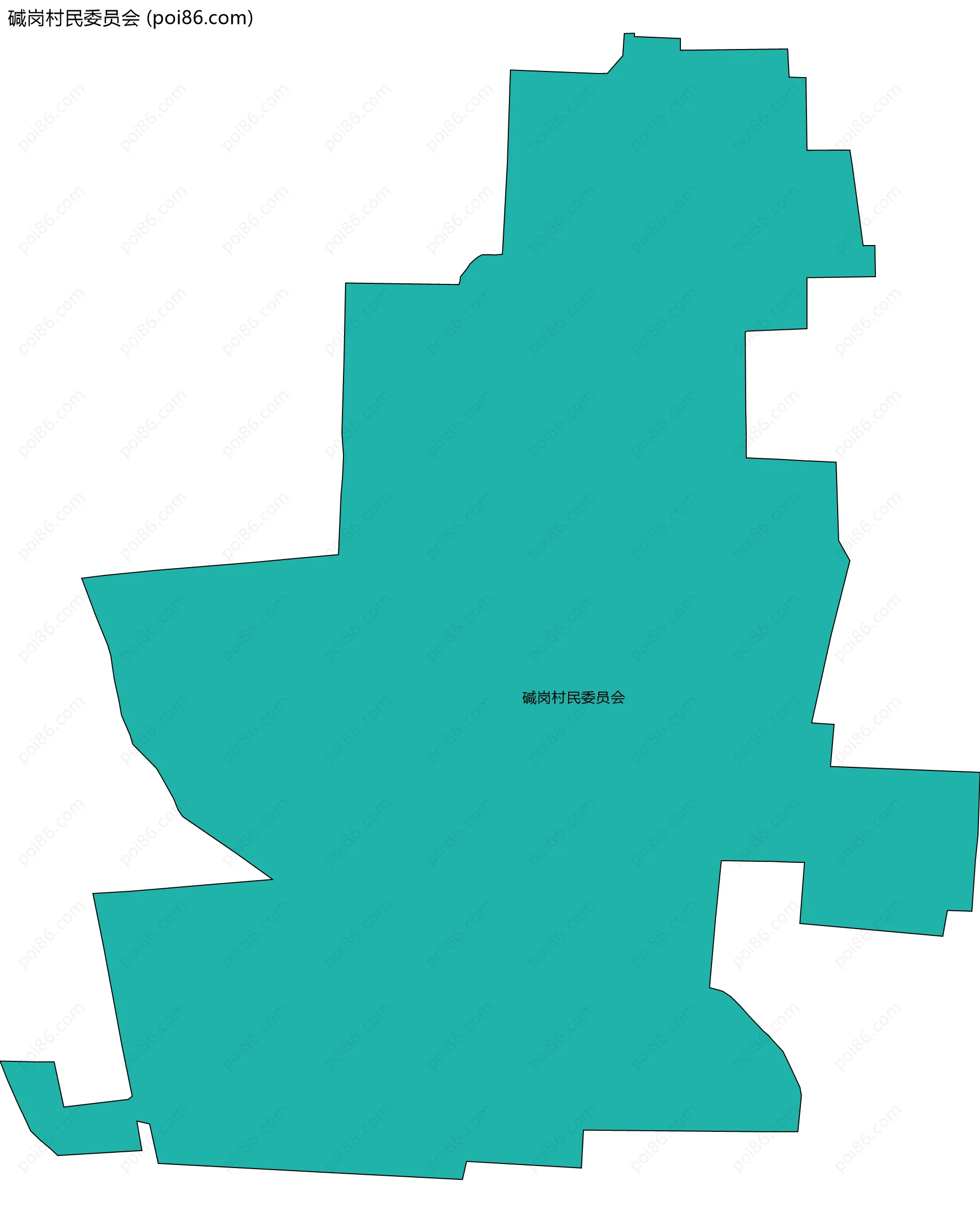碱岗村民委员会边界地图
