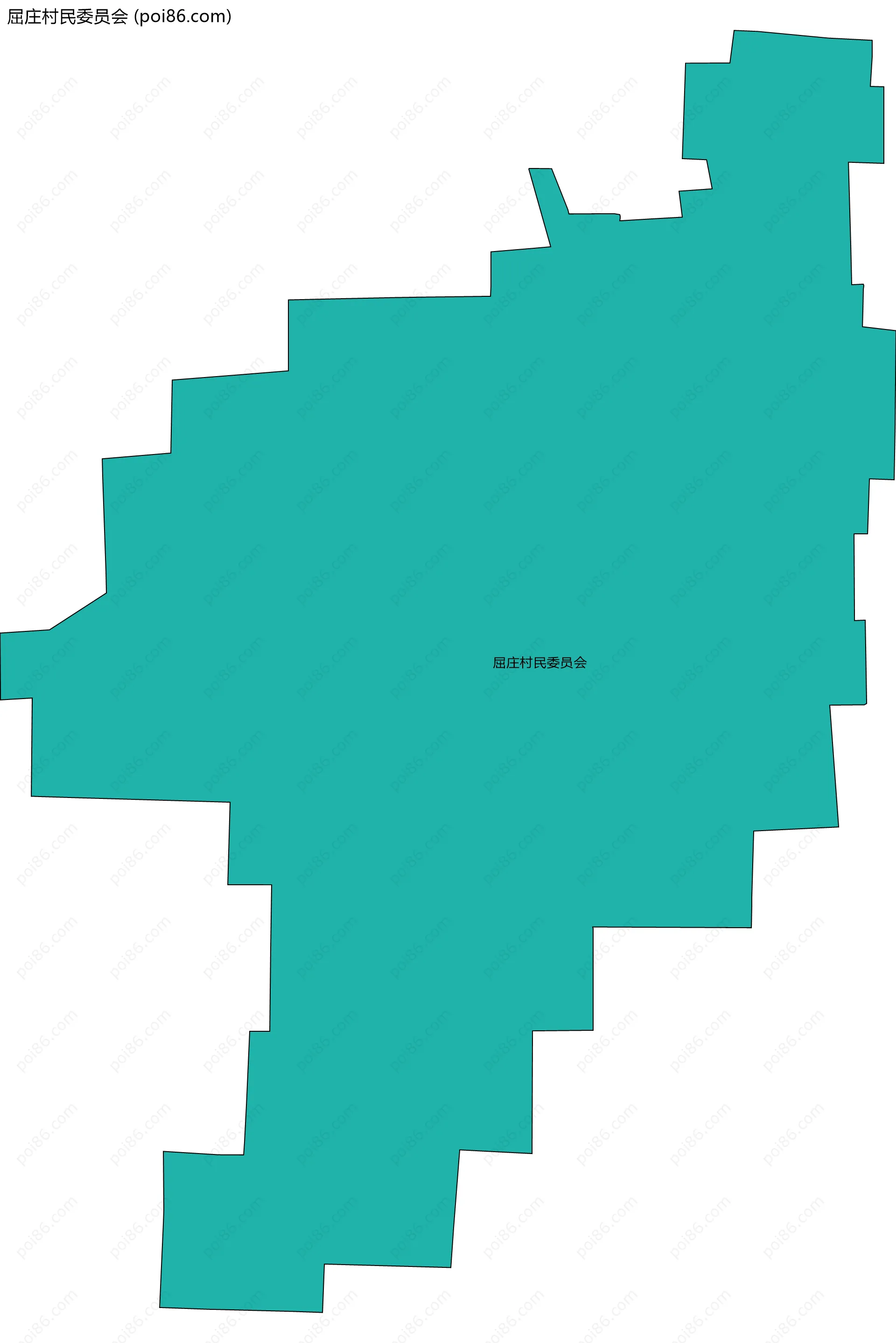 屈庄村民委员会边界地图