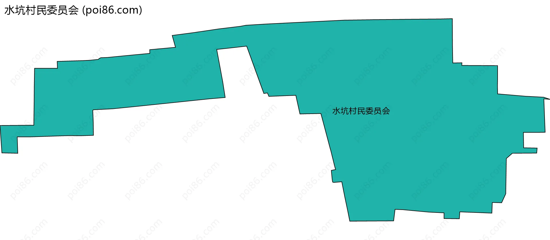 水坑村民委员会边界地图