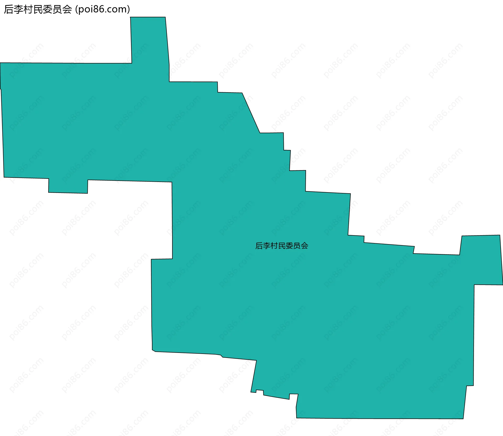 后李村民委员会边界地图