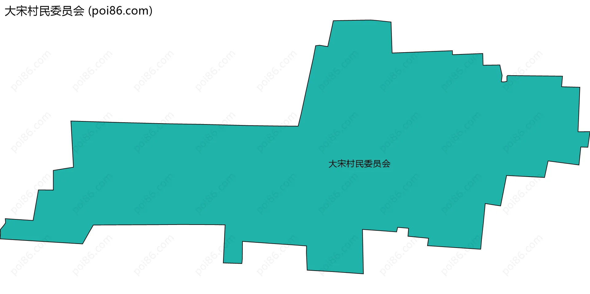 大宋村民委员会边界地图