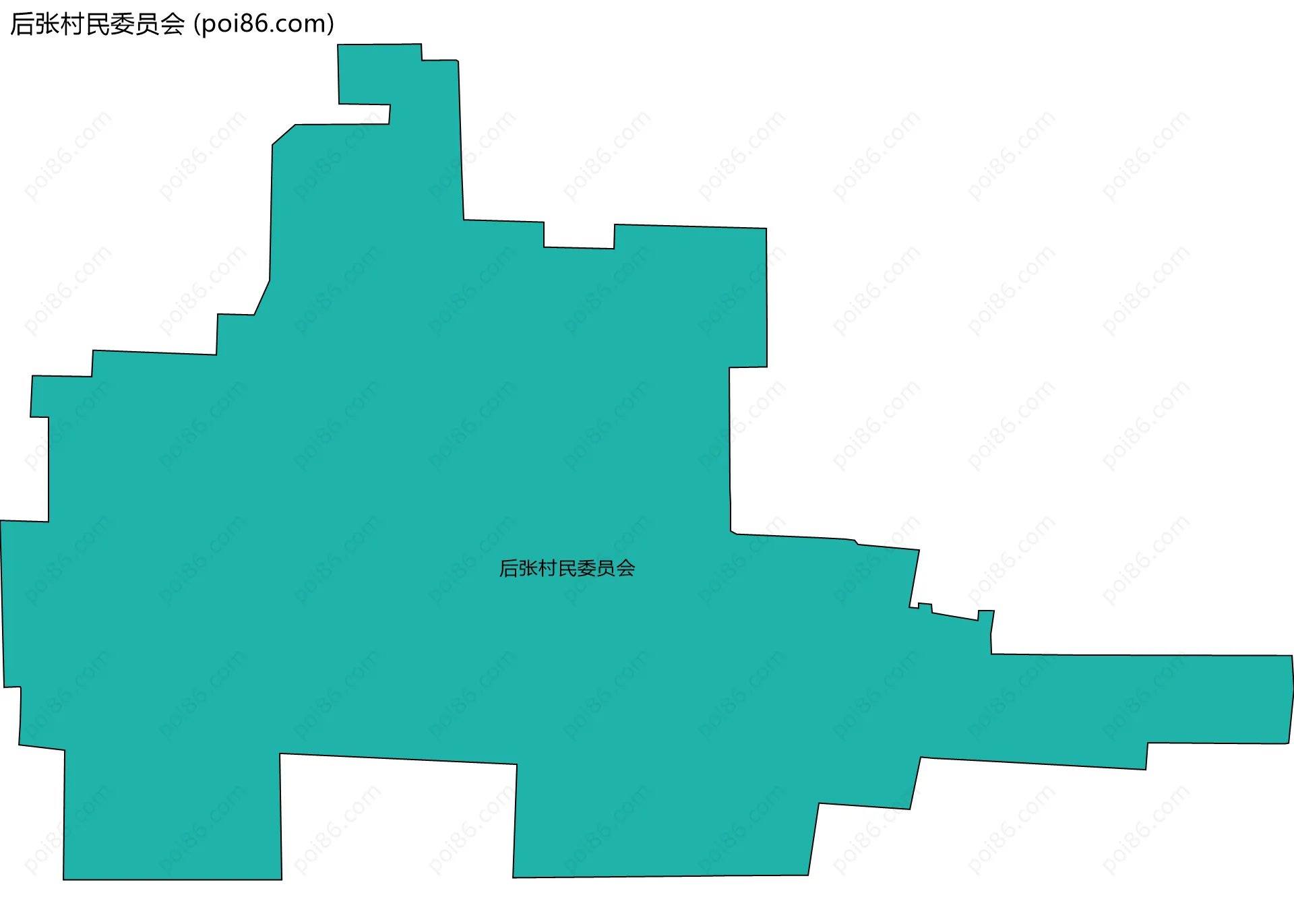 后张村民委员会边界地图
