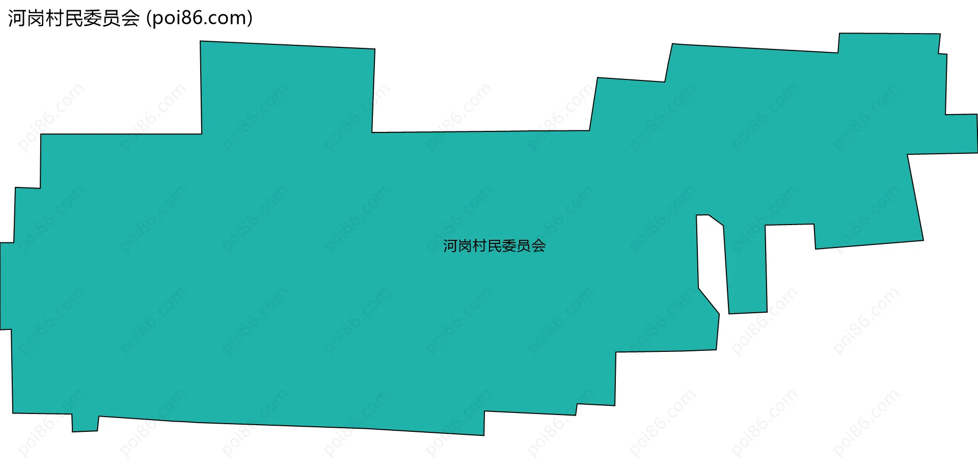 河岗村民委员会边界地图