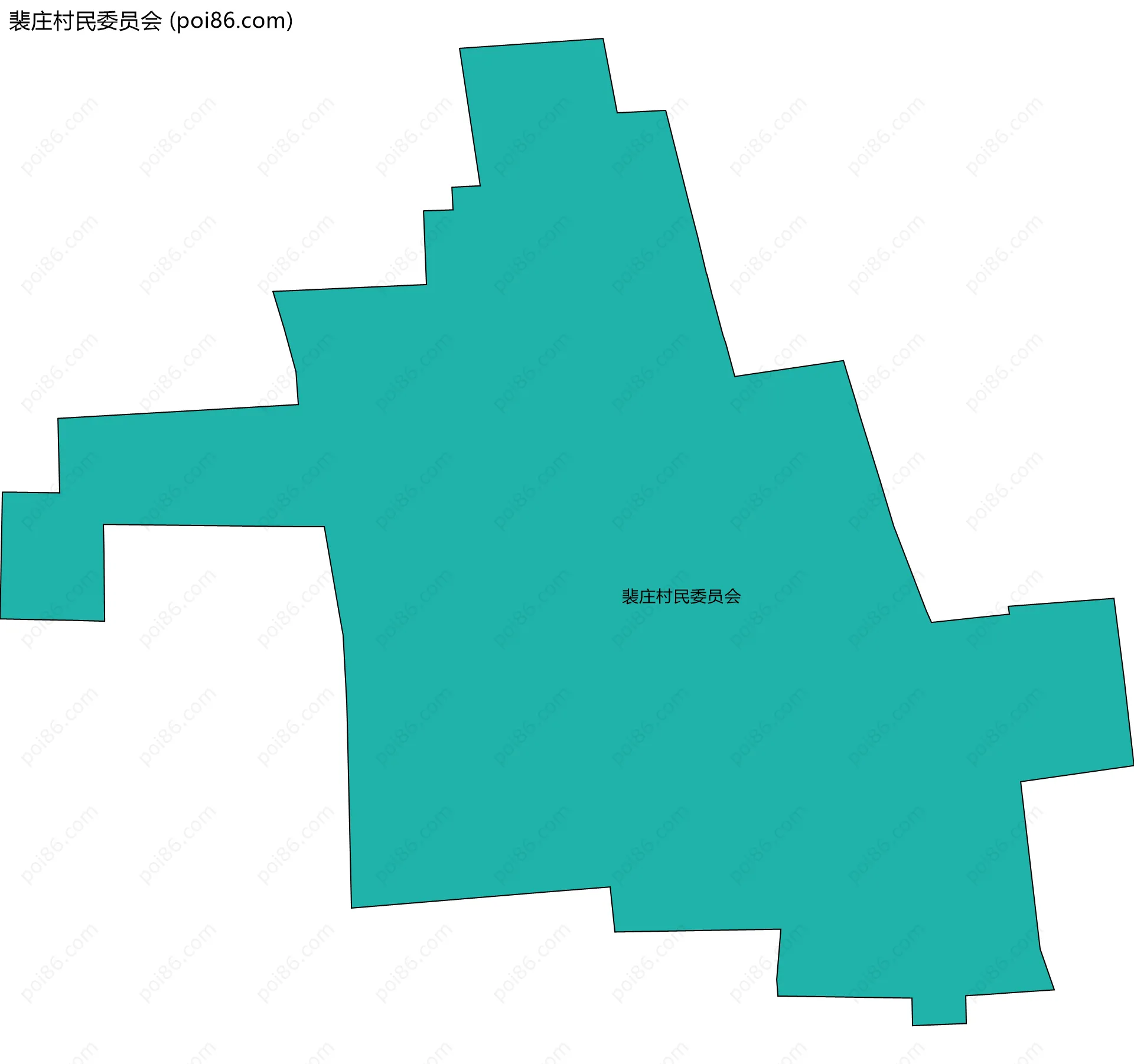 裴庄村民委员会边界地图