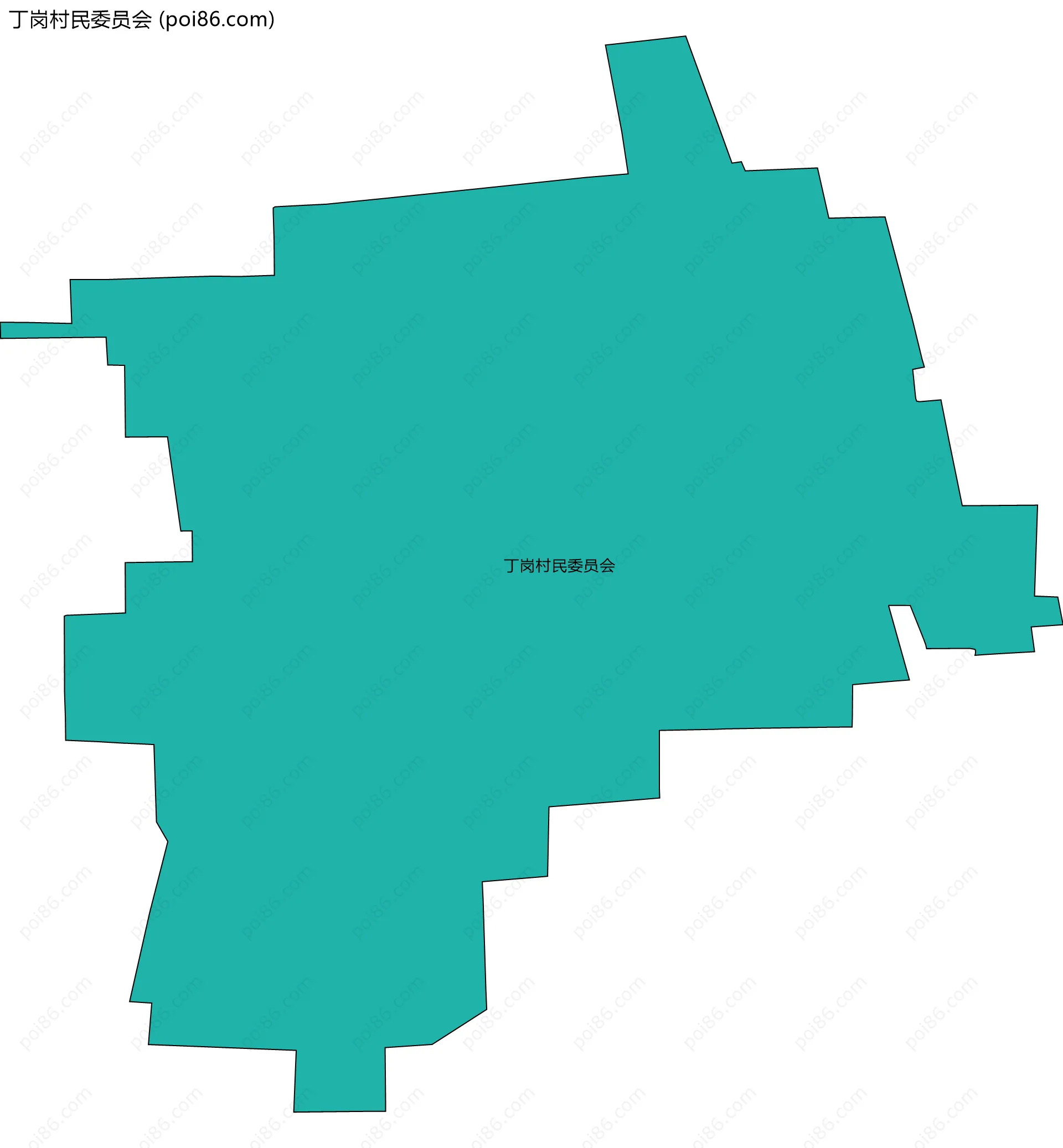 丁岗村民委员会边界地图