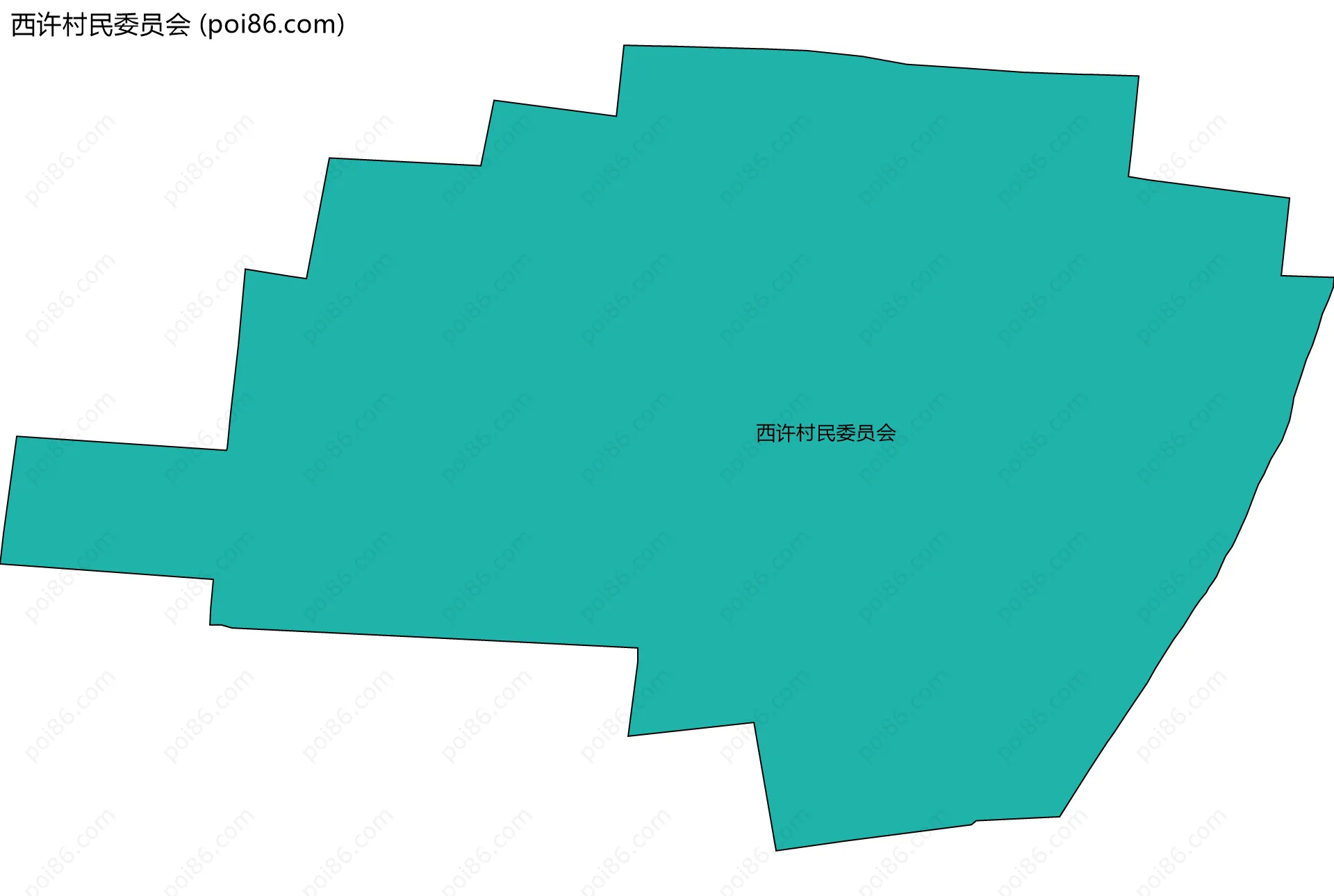 西许村民委员会边界地图