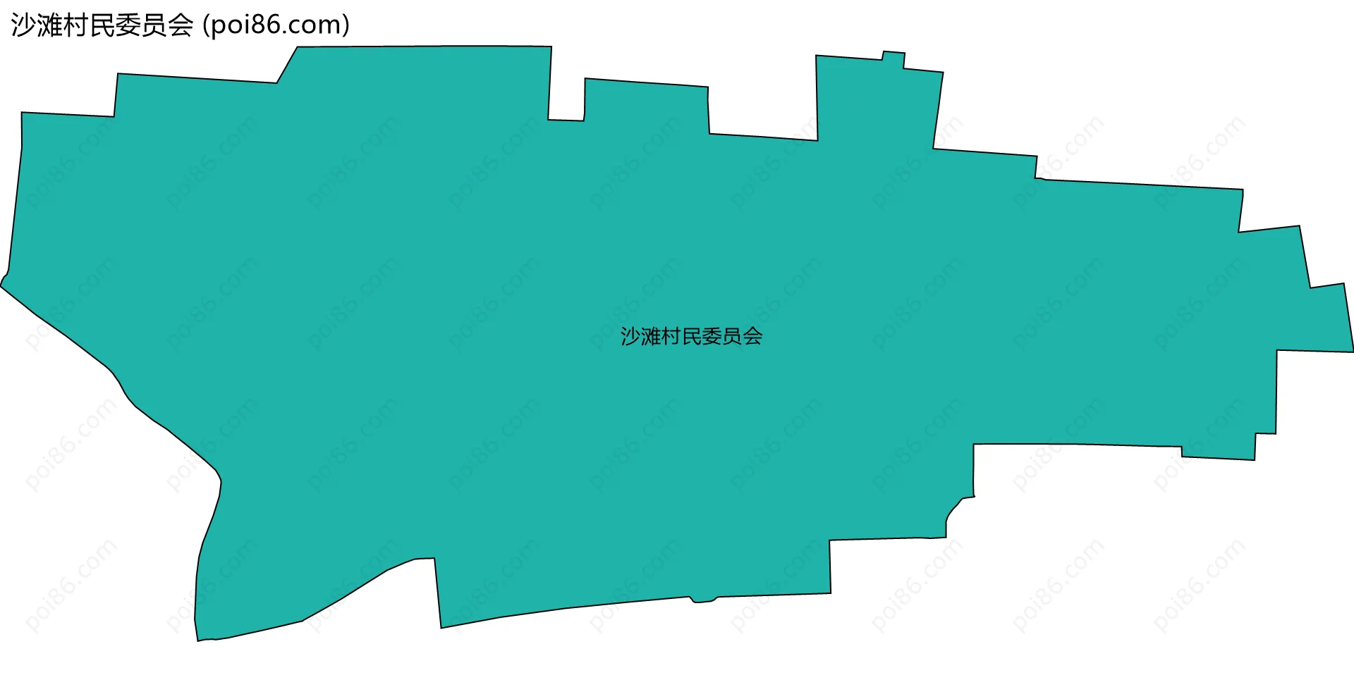 沙滩村民委员会边界地图