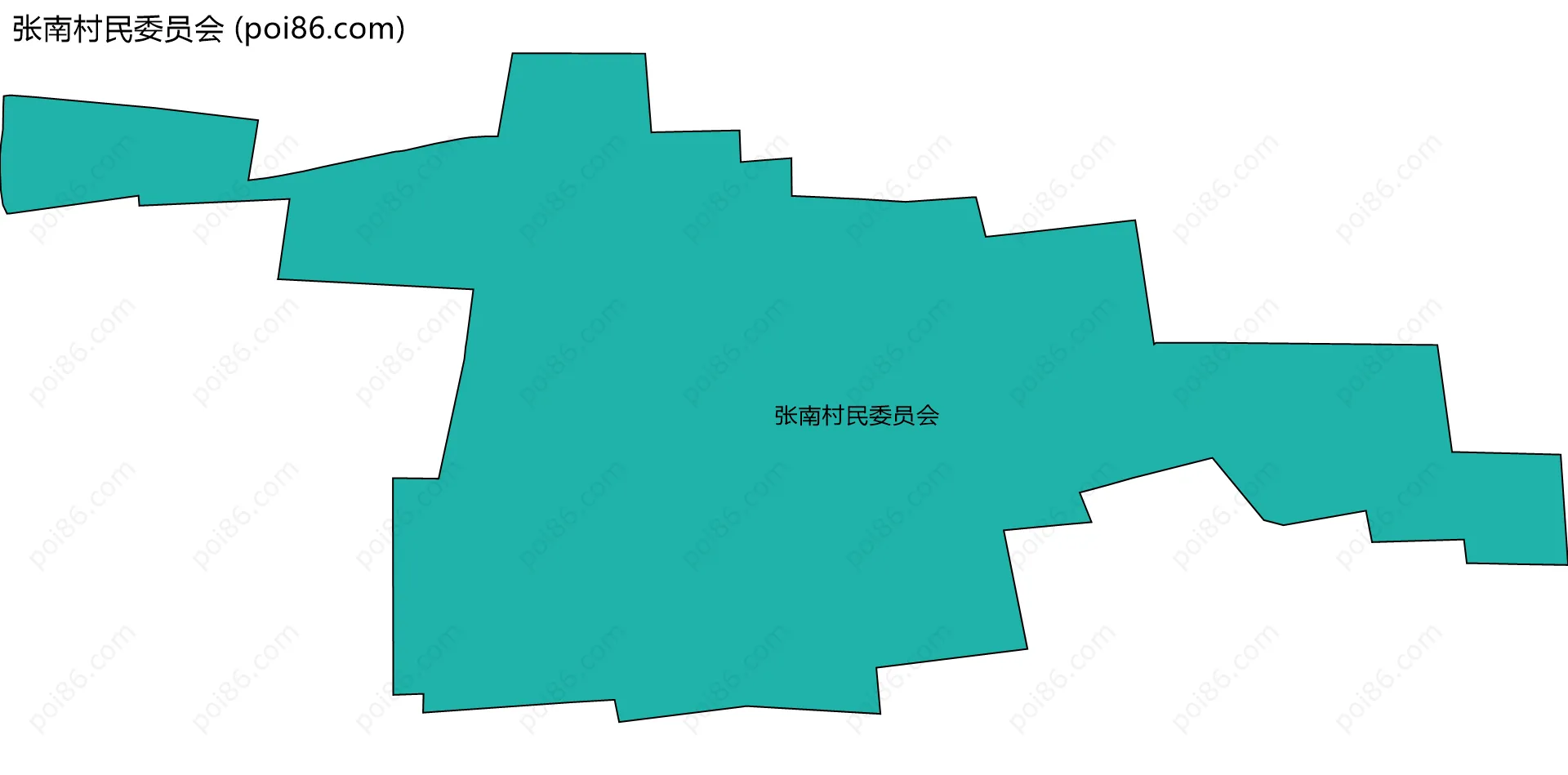 张南村民委员会边界地图
