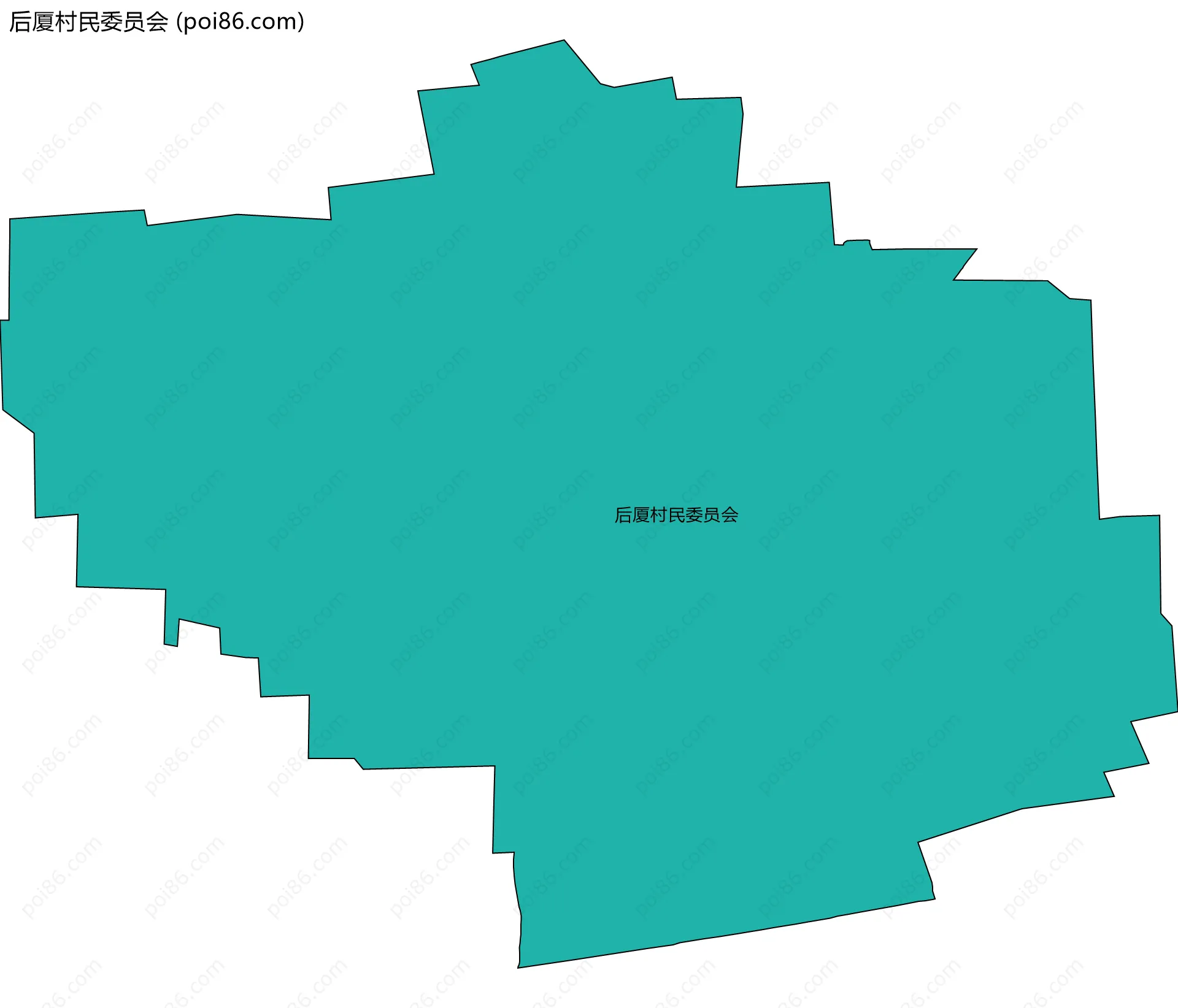 后厦村民委员会边界地图