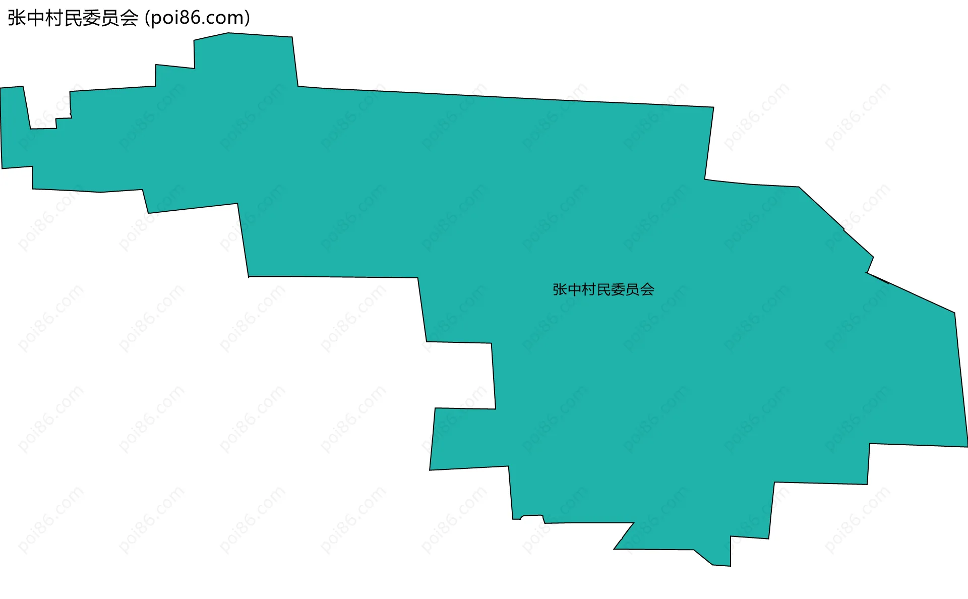 张中村民委员会边界地图