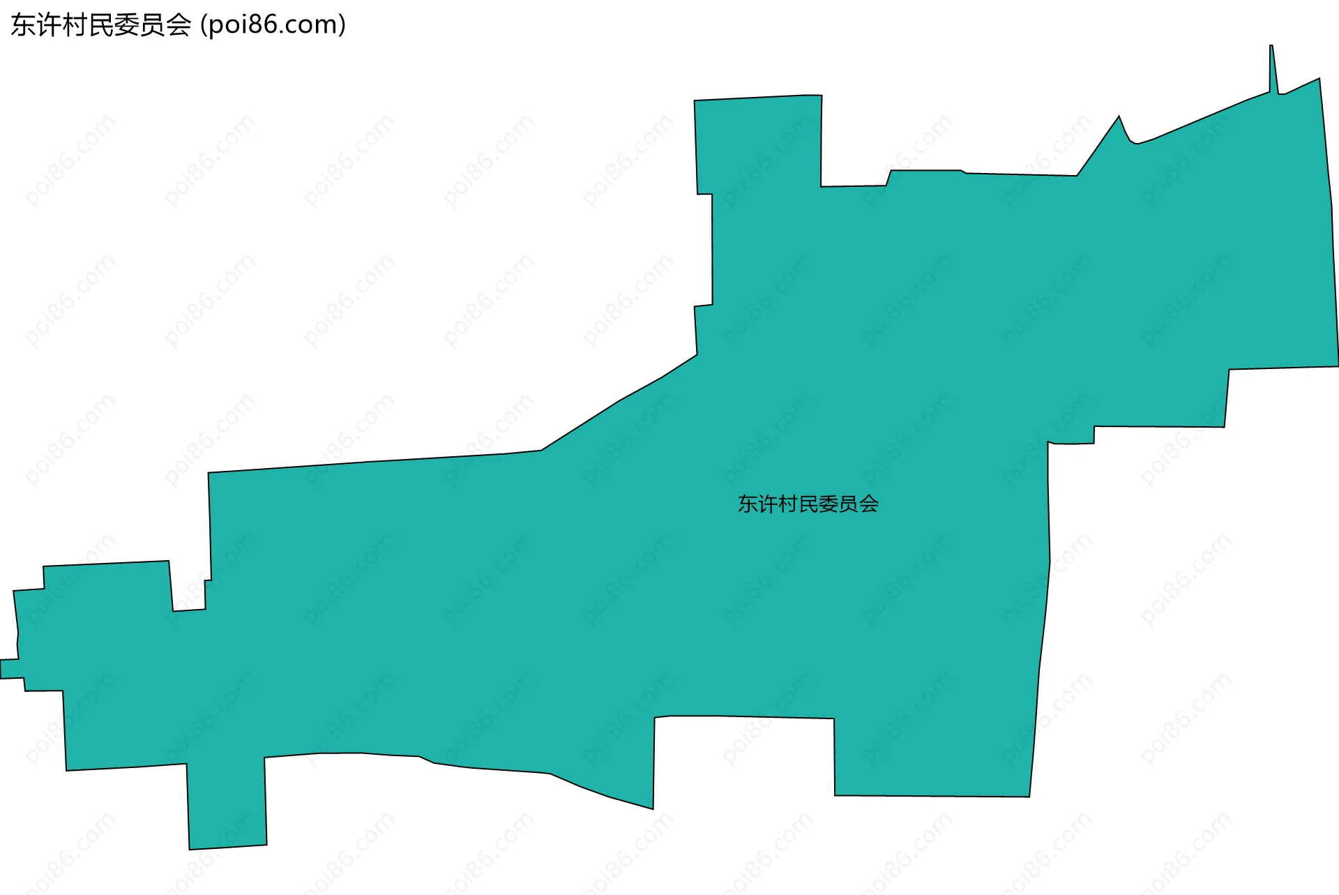 东许村民委员会边界地图