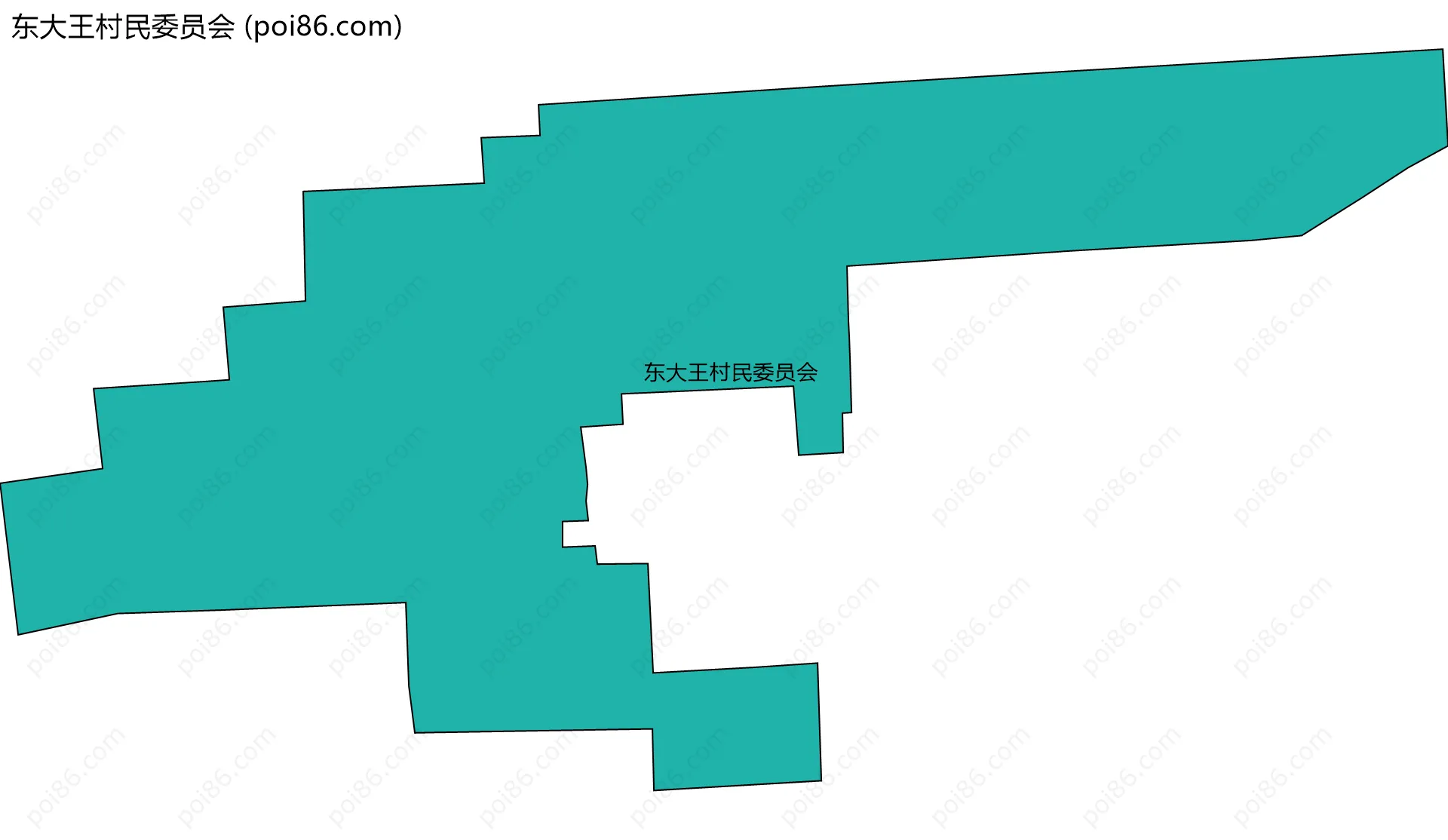 东大王村民委员会边界地图