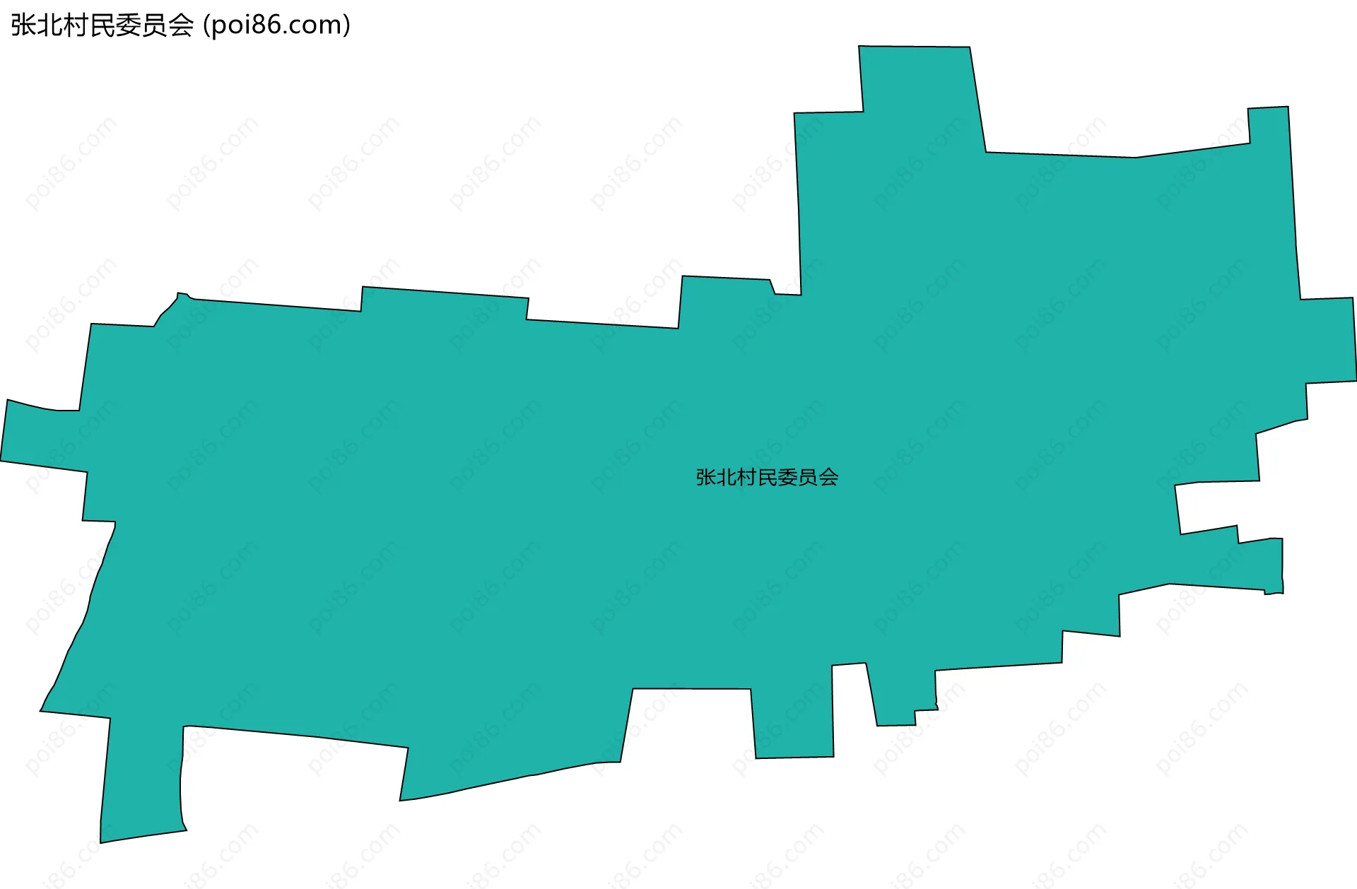 张北村民委员会边界地图