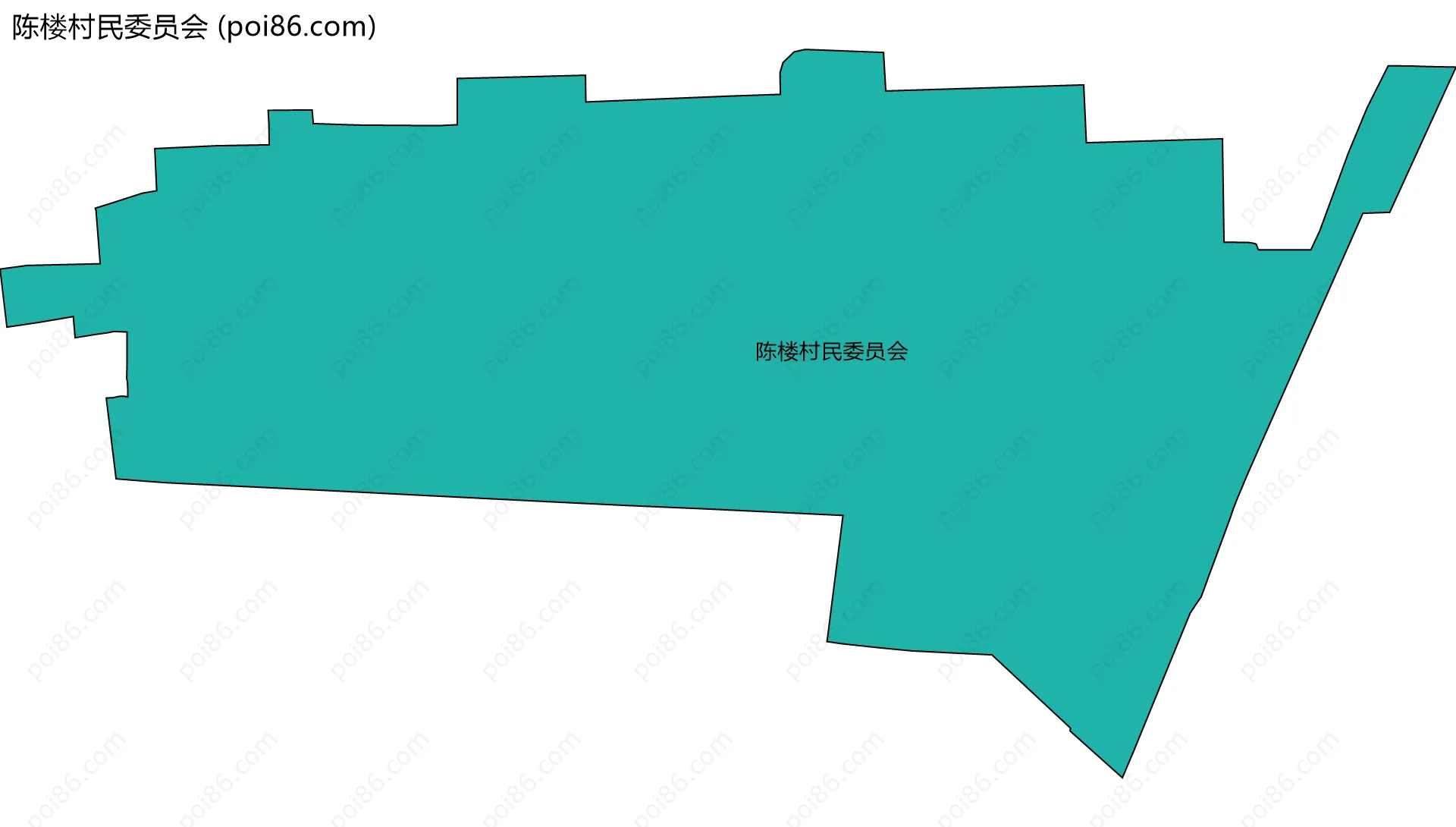 陈楼村民委员会边界地图