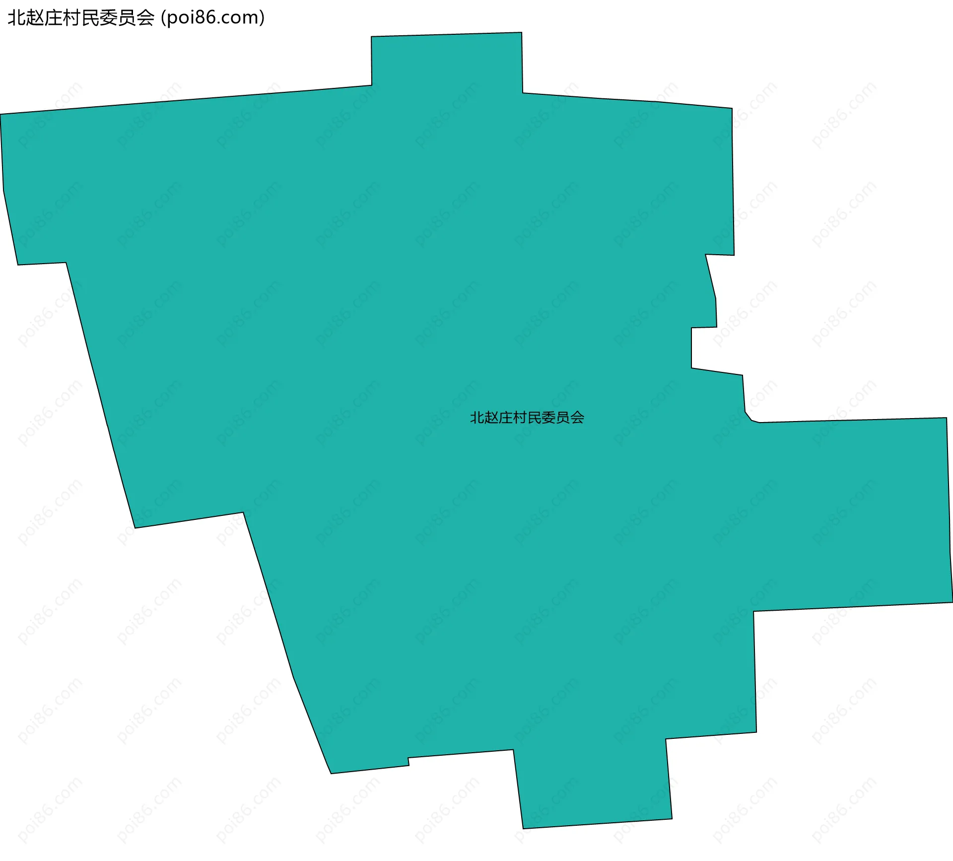 北赵庄村民委员会边界地图
