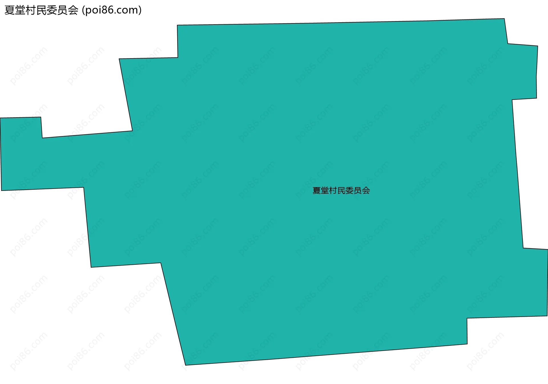 夏堂村民委员会边界地图