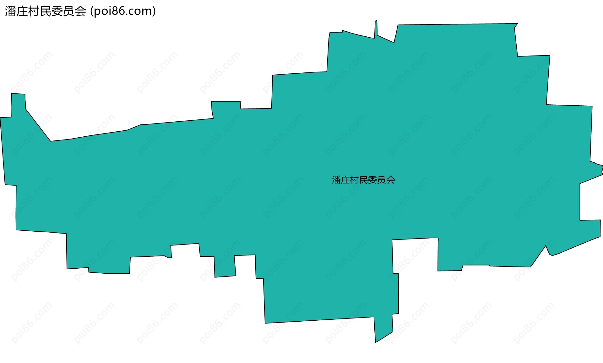 潘庄村民委员会边界地图