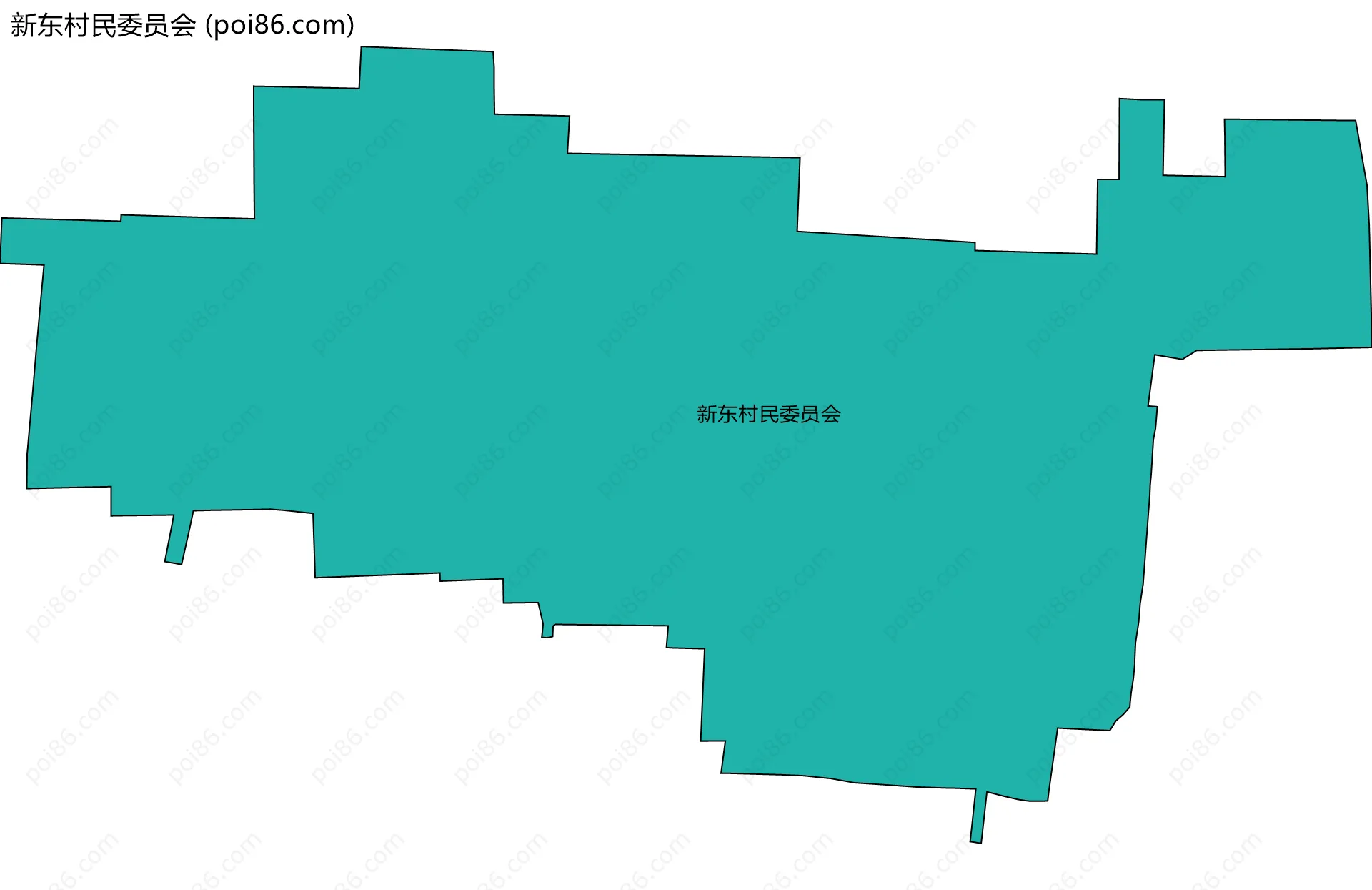 新东村民委员会边界地图
