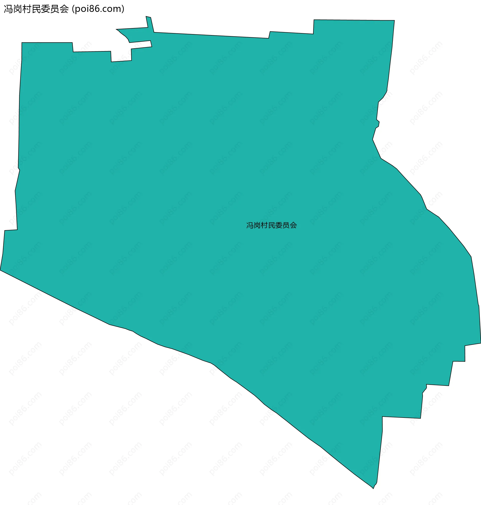 冯岗村民委员会边界地图