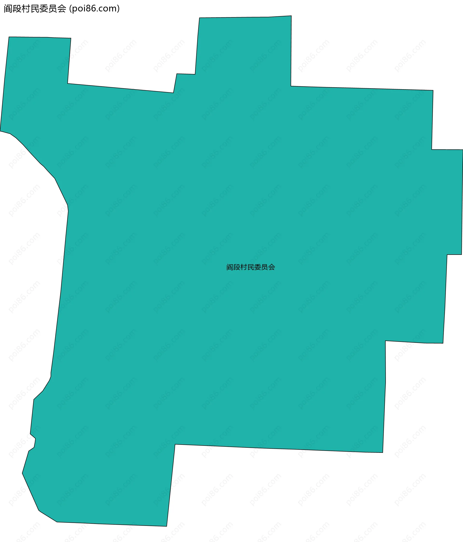 阎段村民委员会边界地图