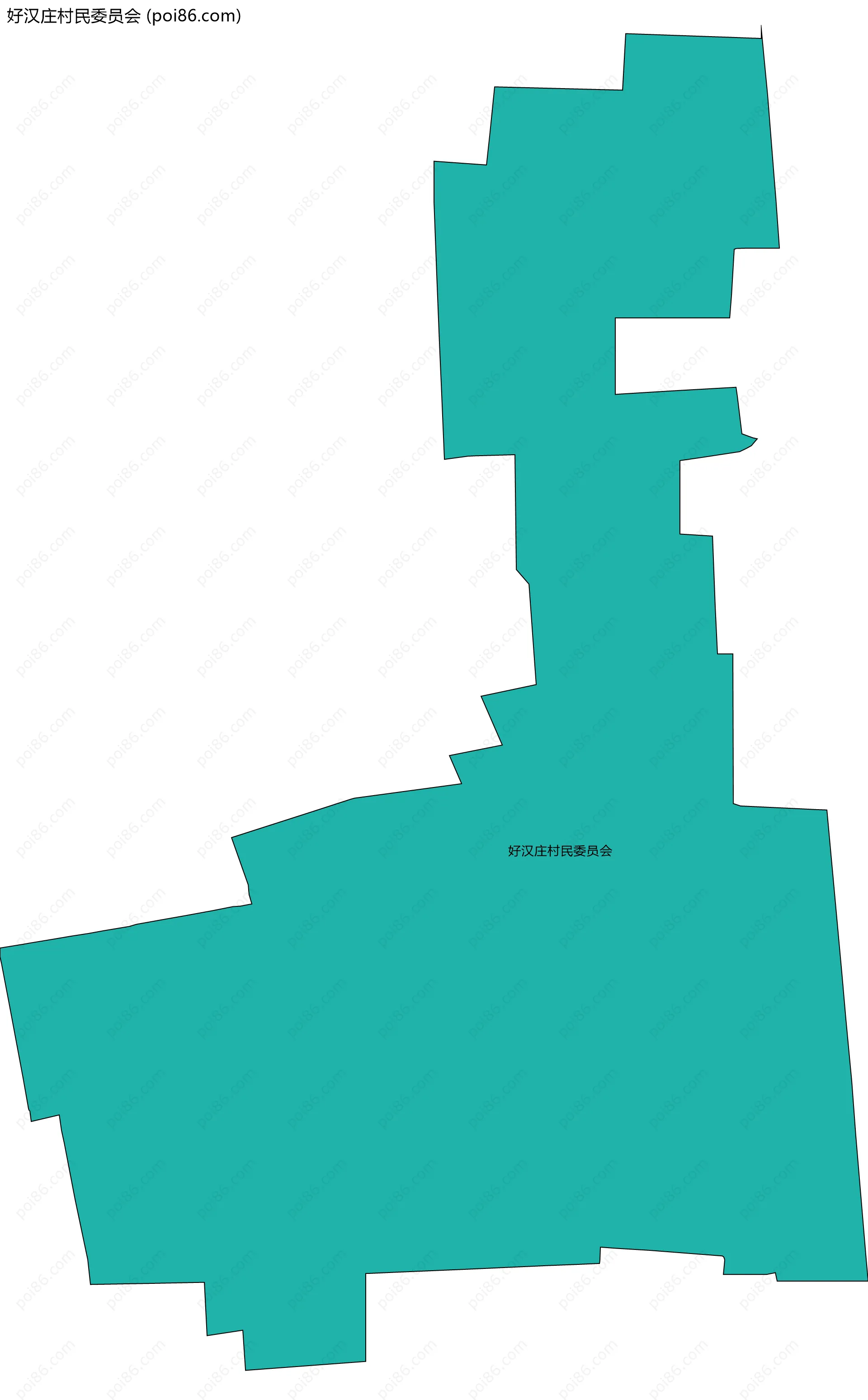 好汉庄村民委员会边界地图