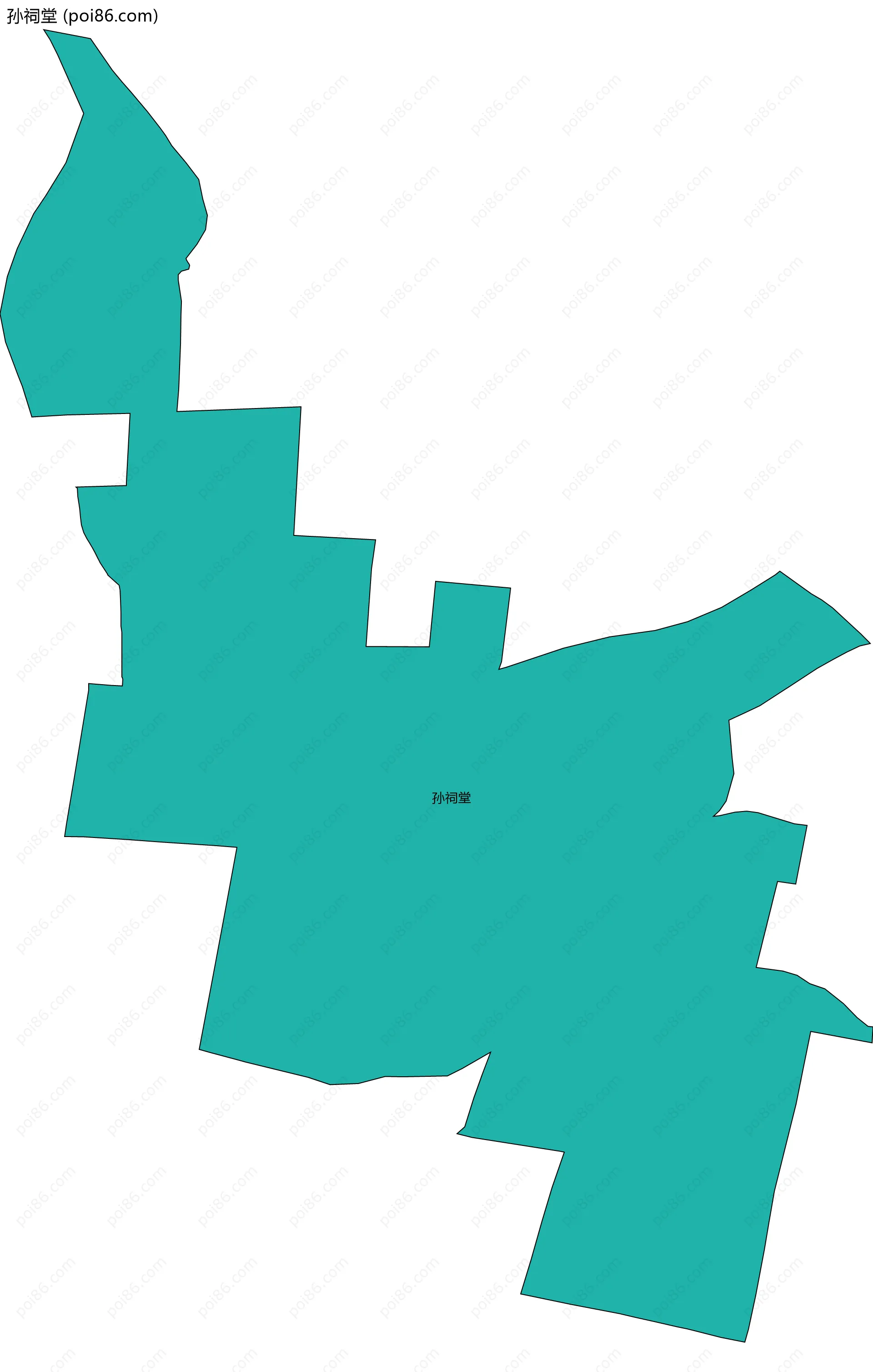 孙祠堂边界地图