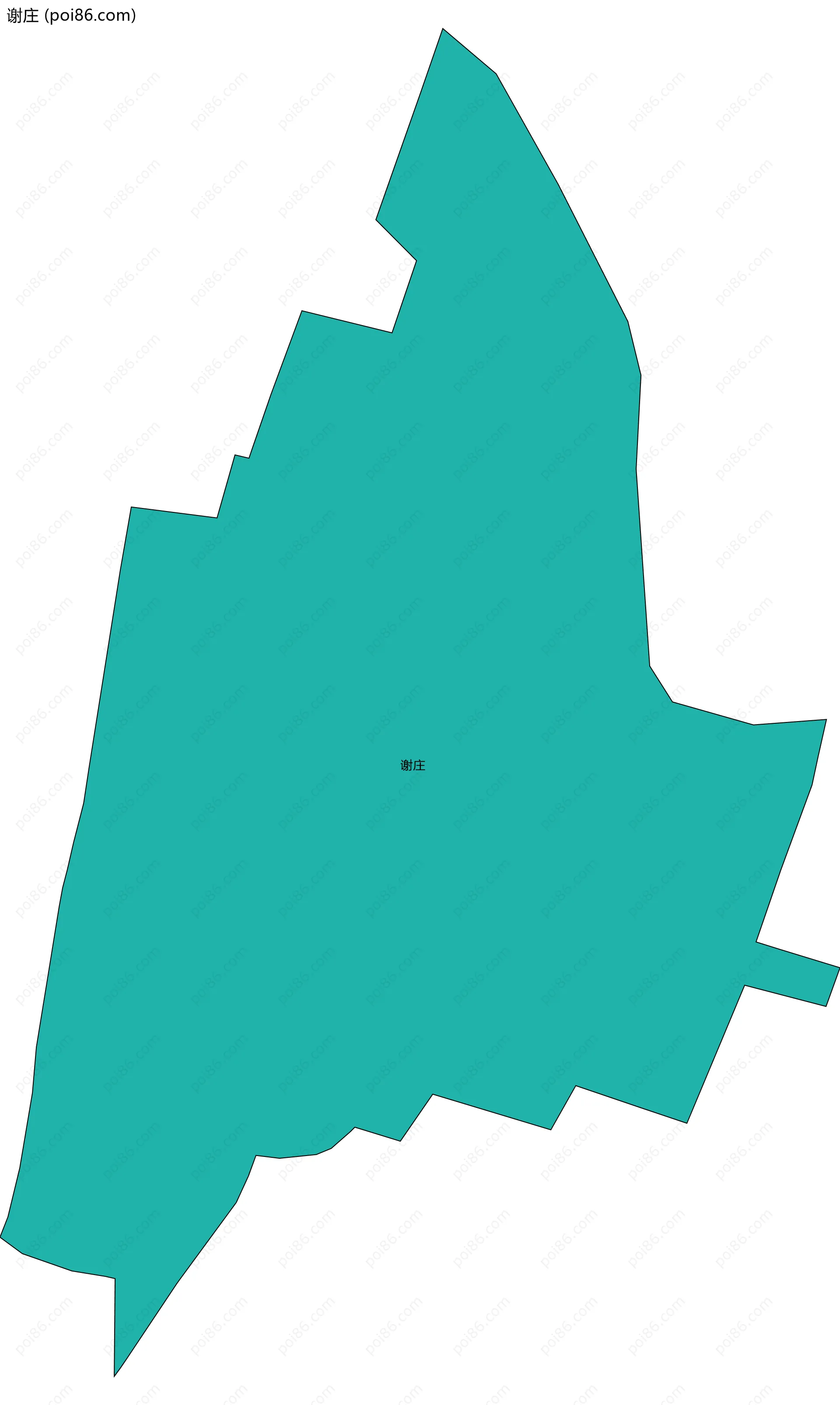 谢庄边界地图